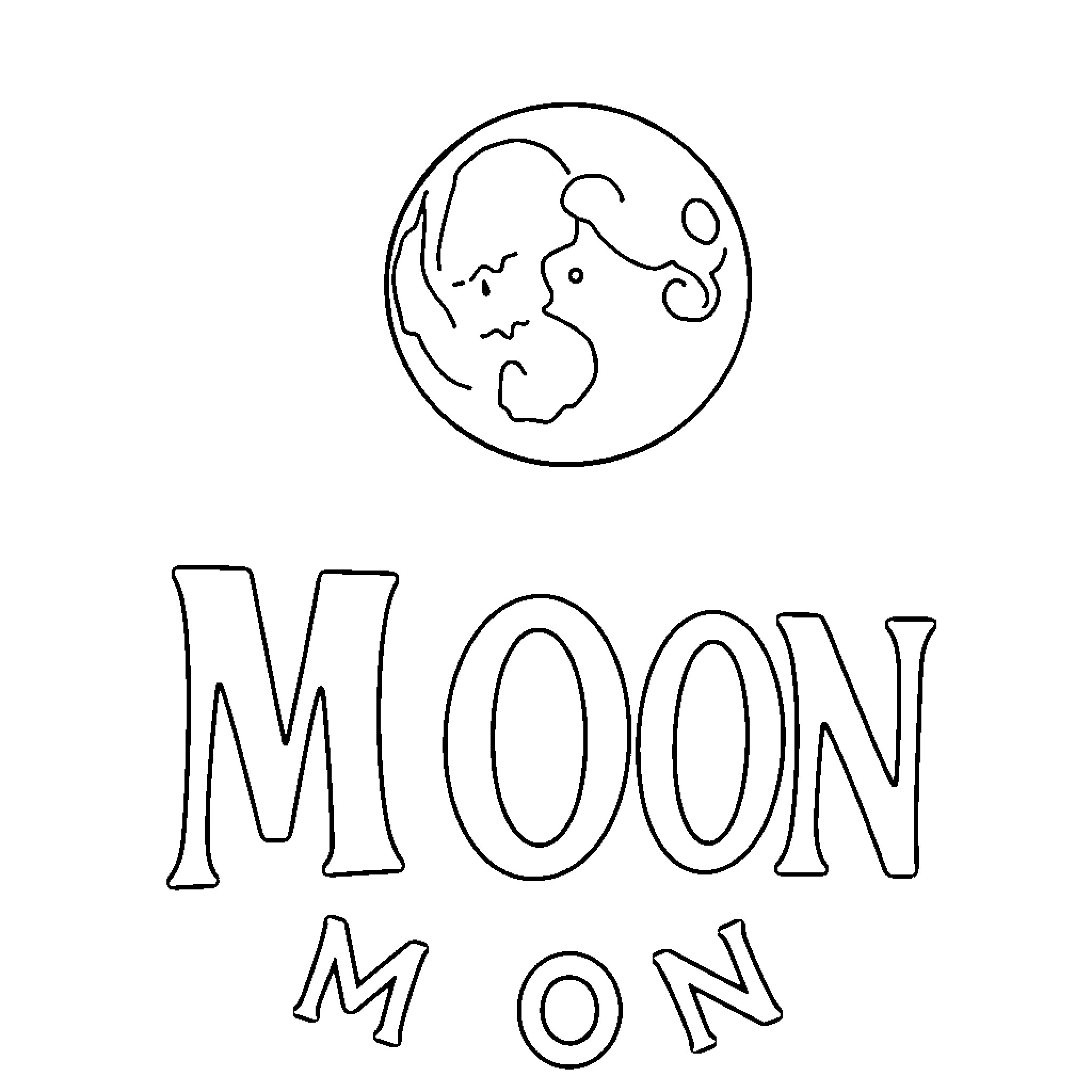 Moon Exploration and Discovery Coloring Page (free black-and-white line drawing printable PDF for all, from beginners to advanced learners, including children, teens, adults, and seniors)