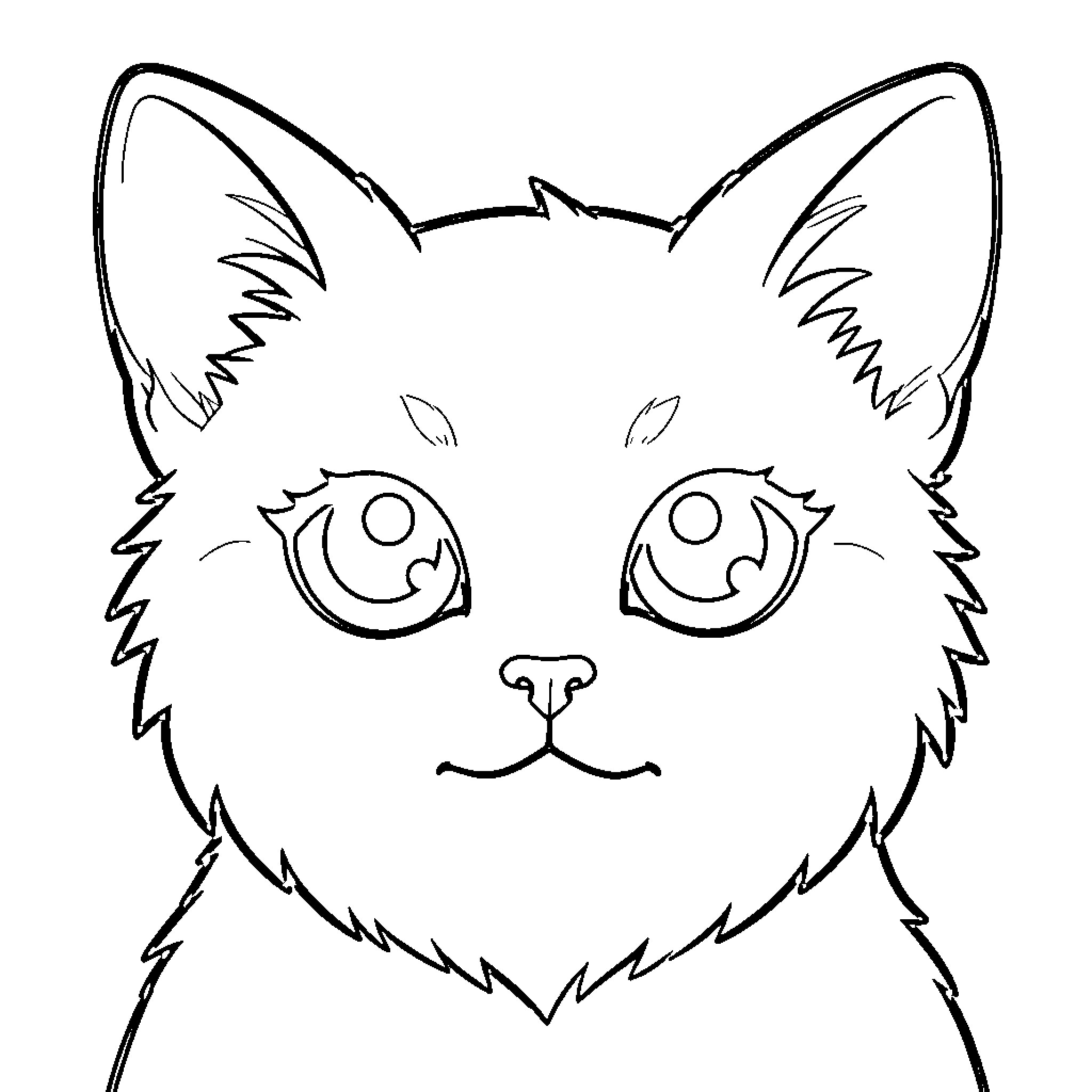 Katseye's Mischievous Feline Adventure Coloring Page (free black-and-white line drawing printable PDF for all, from beginners to advanced learners, including children, teens, adults, and seniors)