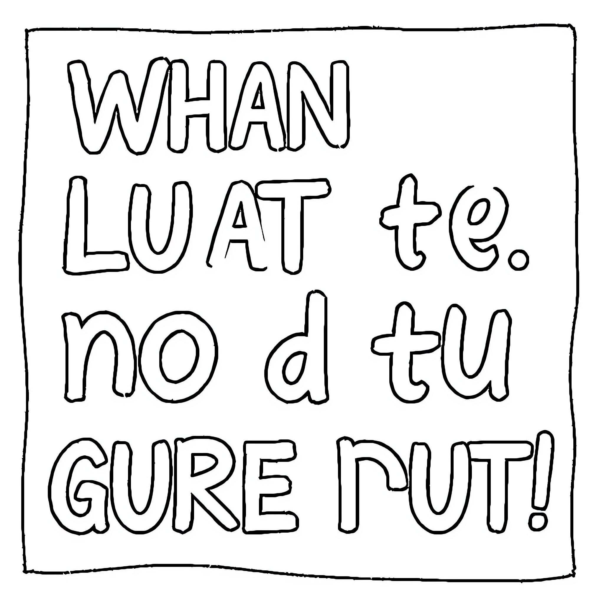 Character expressing words of encouragement Coloring Page (free black-and-white line drawing printable PDF for all, from beginners to advanced learners, including children, teens, adults, and seniors)