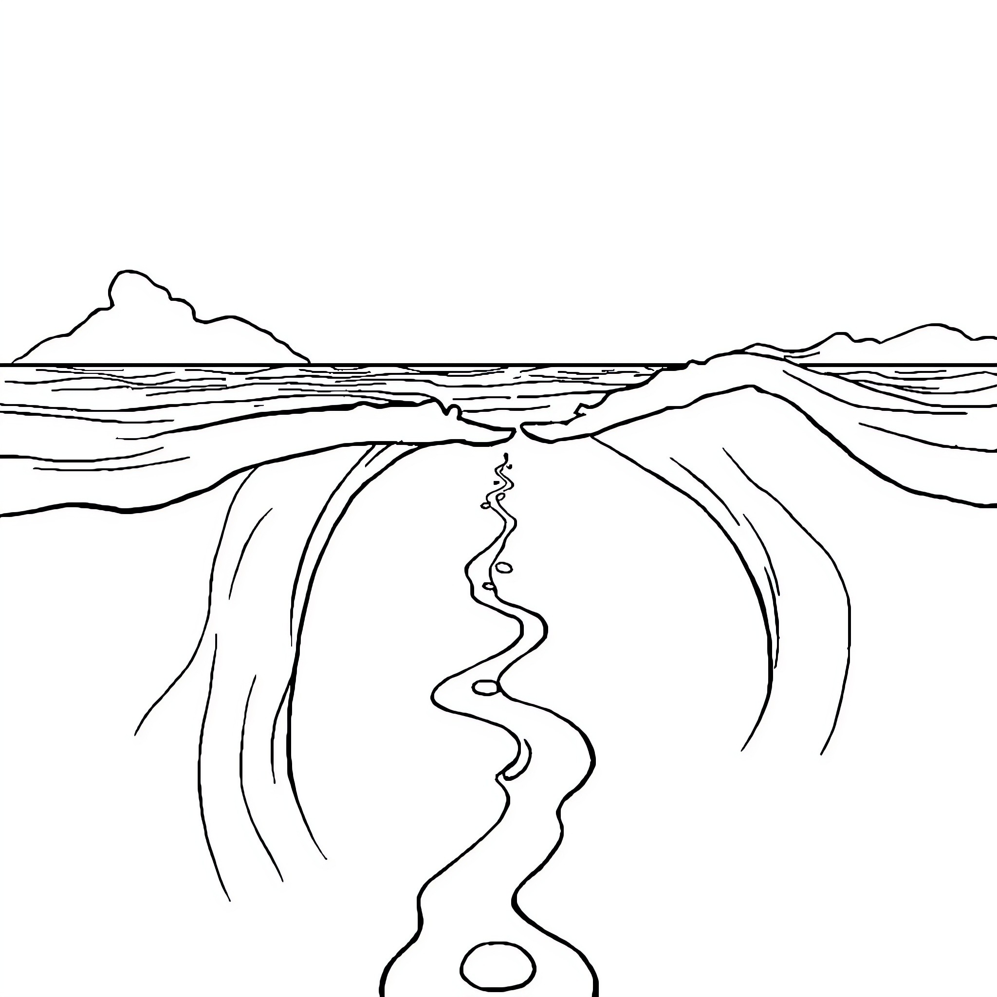 Moise's Journey Through the Winding Mountain Paths Coloring Page (free black-and-white line drawing printable PDF for all, from beginners to advanced learners, including children, teens, adults, and seniors)