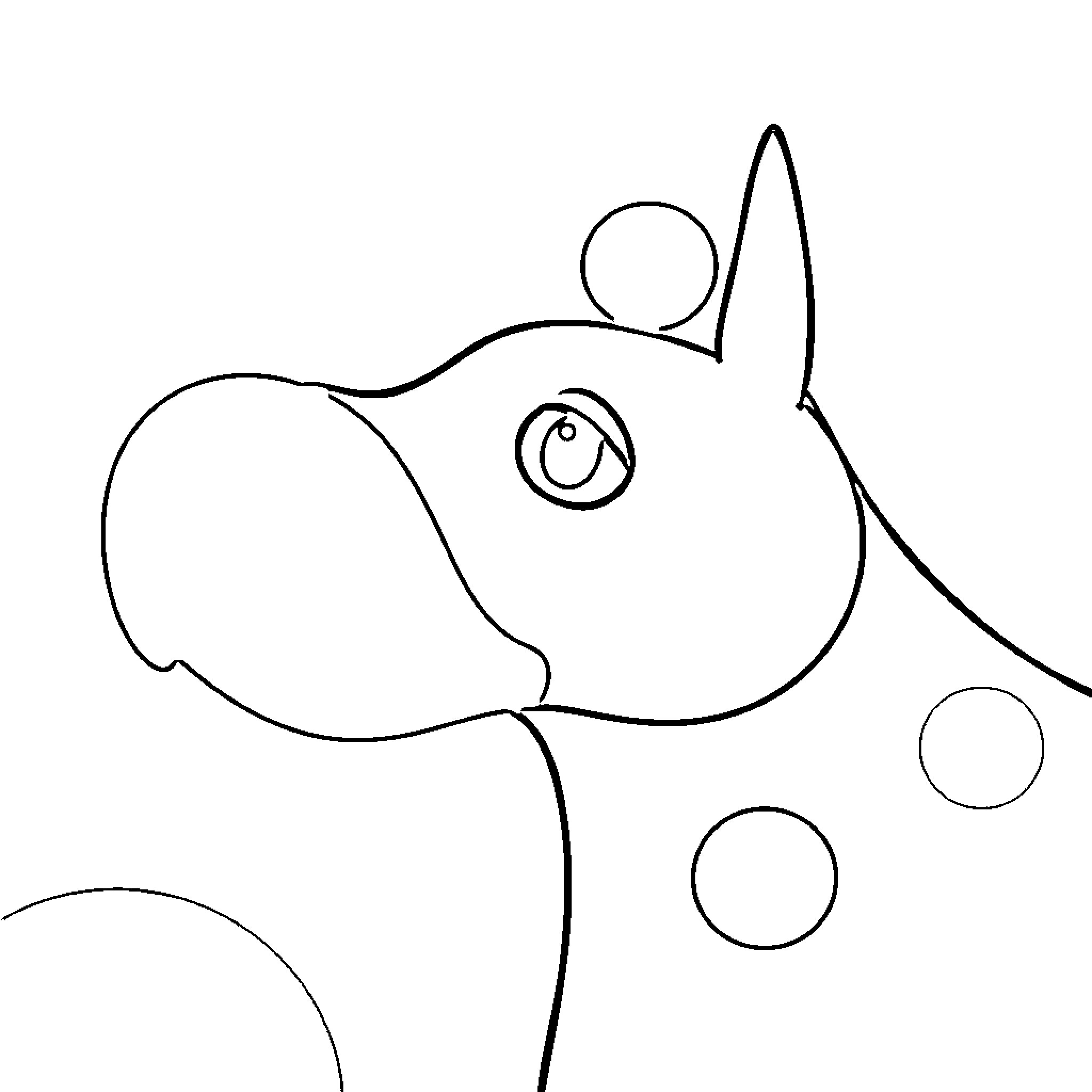 Art of an abstract creature Coloring Page (free black-and-white line drawing printable PDF for all, from beginners to advanced learners, including children, teens, adults, and seniors)