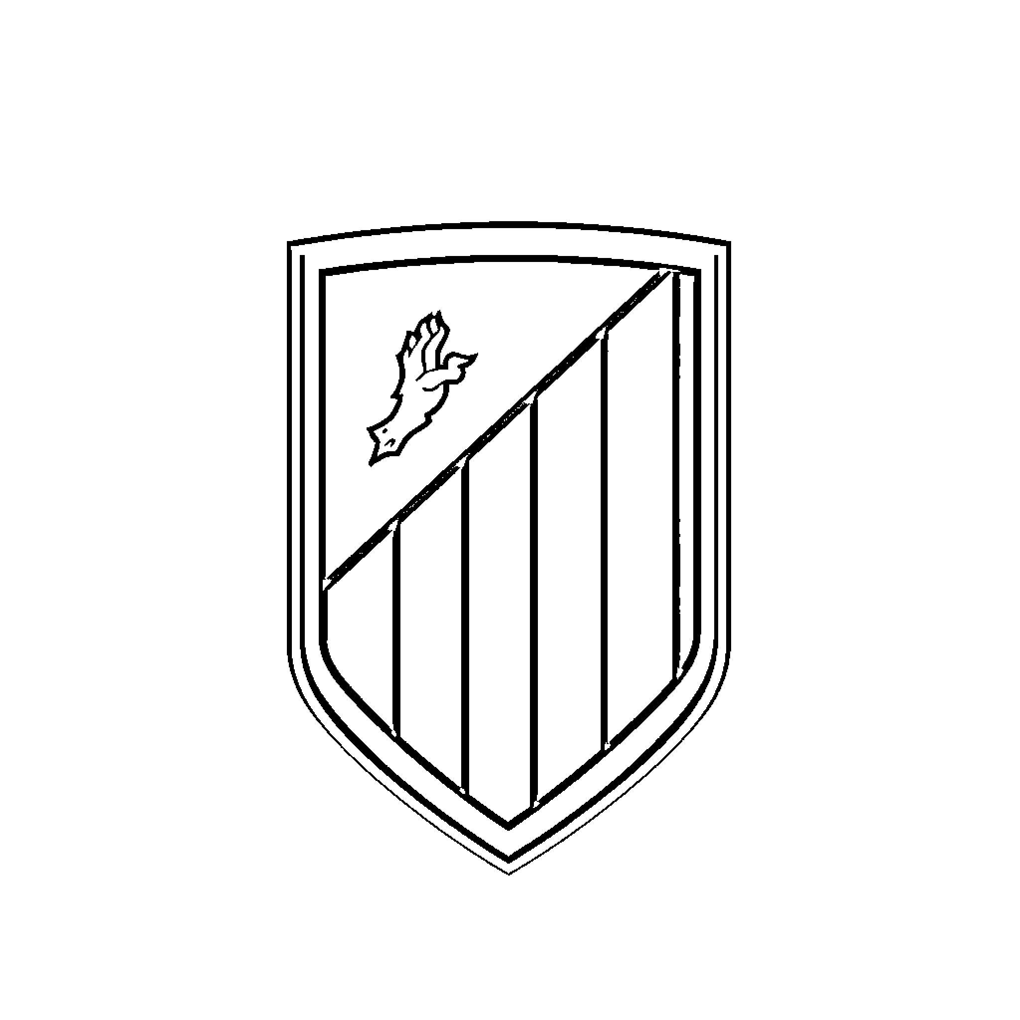Atletico de Madrid shield with distinct emblem Coloring Page (free black-and-white line drawing printable PDF for all, from beginners to advanced learners, including children, teens, adults, and seniors)