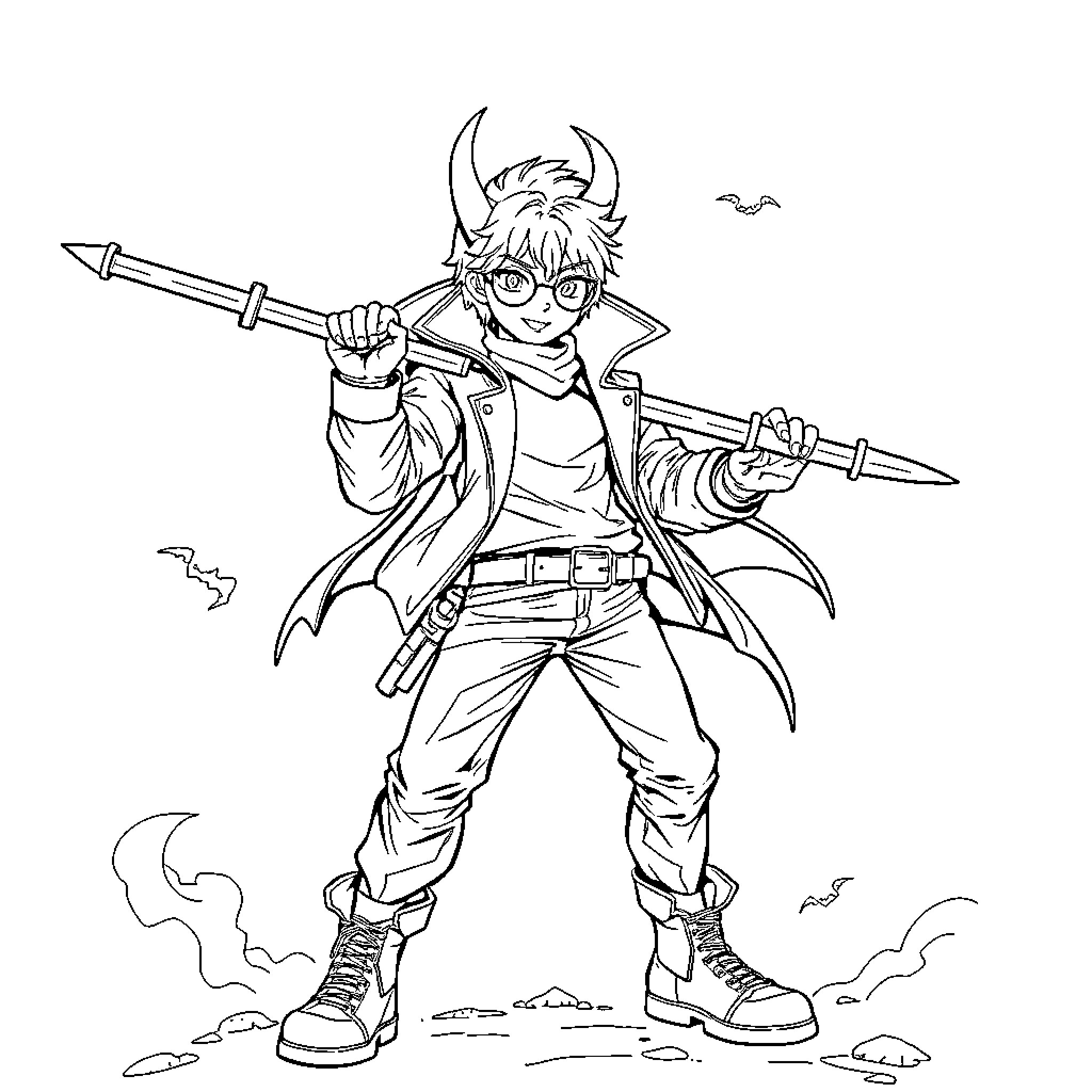 Romy's Heroic Adventure Coloring Page (free black-and-white line drawing printable PDF for all, from beginners to advanced learners, including children, teens, adults, and seniors)