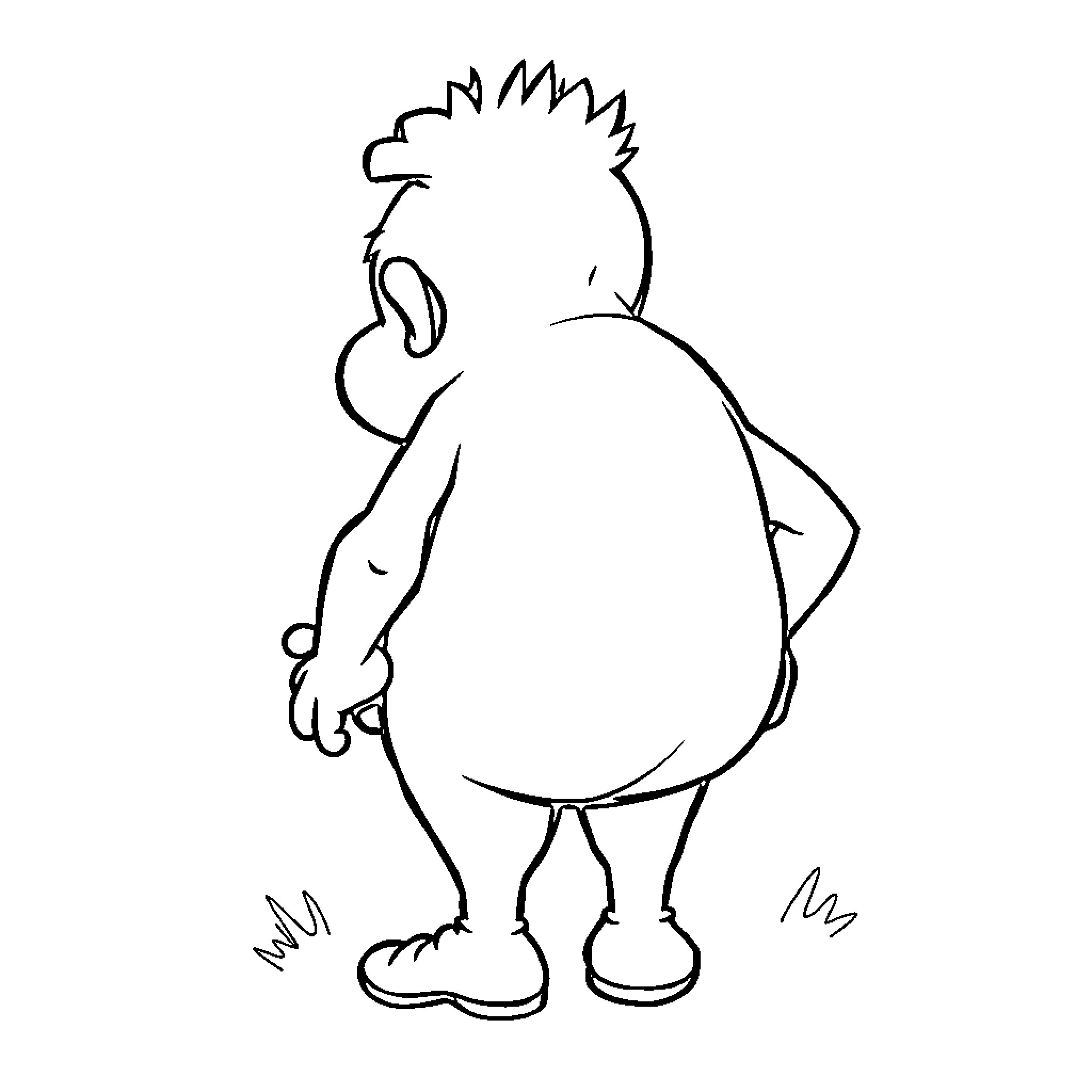 Amusing Avian Antics Coloring Page (free black-and-white line drawing printable PDF for all, from beginners to advanced learners, including children, teens, adults, and seniors)