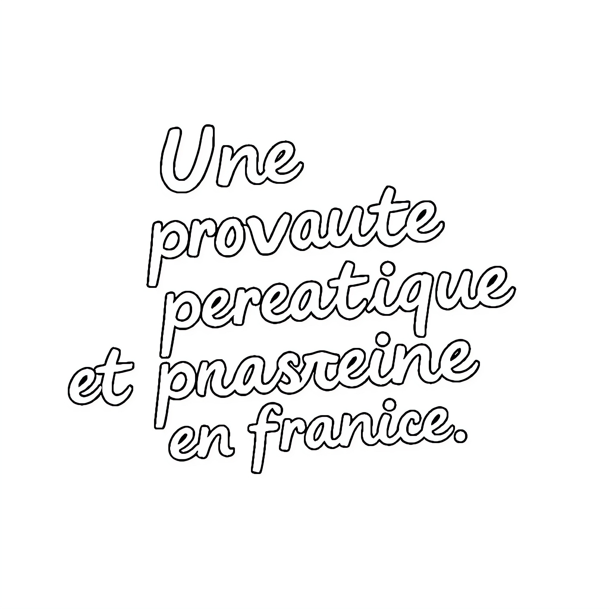 A provocative and masochistic phrase in French Coloring Page (free black-and-white line drawing printable PDF for all, from beginners to advanced learners, including children, teens, adults, and seniors)