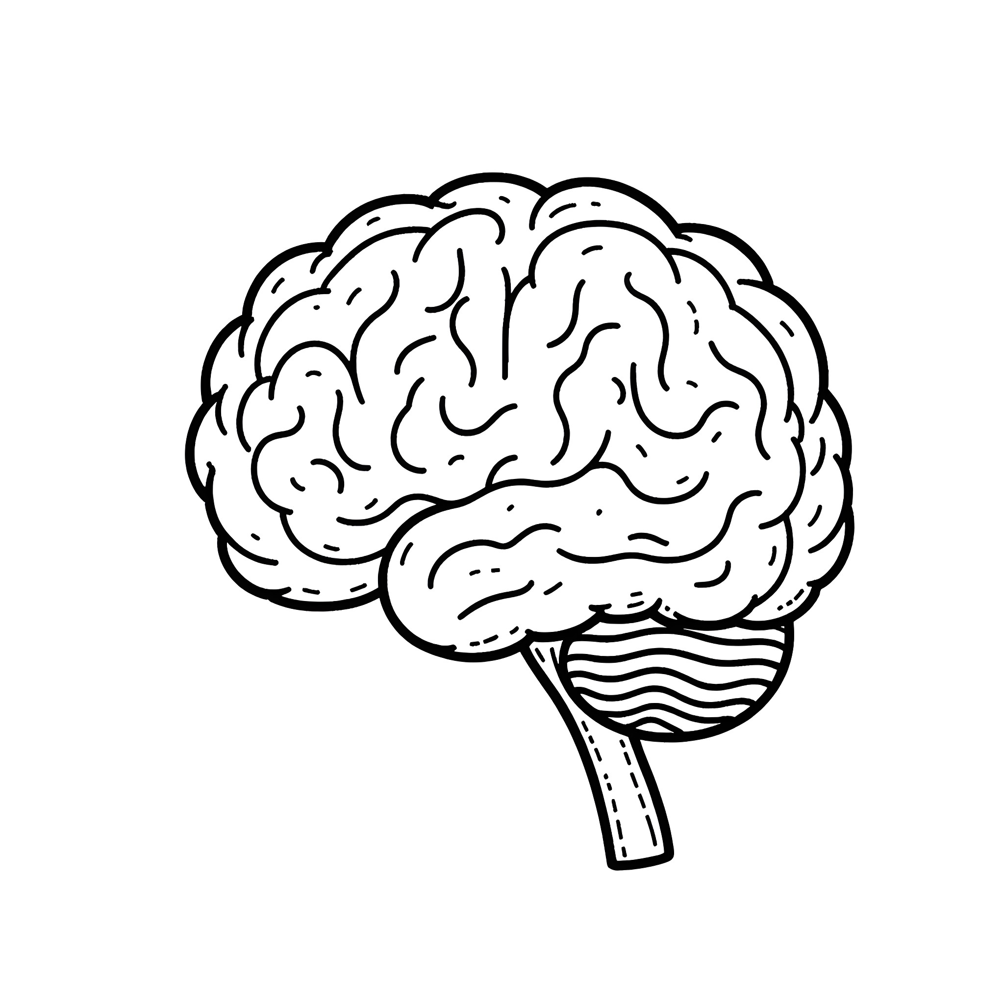 Pizza brain twist Coloring Page (free black-and-white line drawing printable PDF for all, from beginners to advanced learners, including children, teens, adults, and seniors)