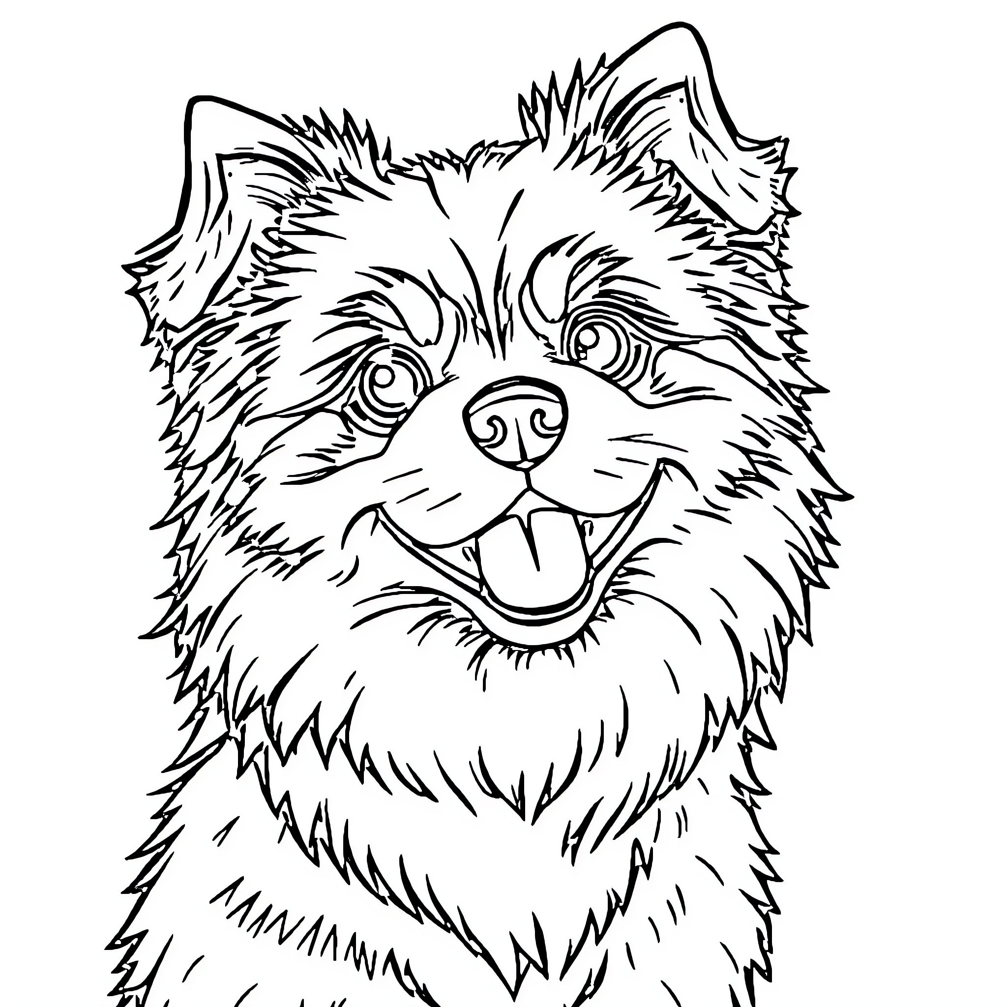 Cavishon of a cheerful and playful pup Coloring Page (free black-and-white line drawing printable PDF for all, from beginners to advanced learners, including children, teens, adults, and seniors)