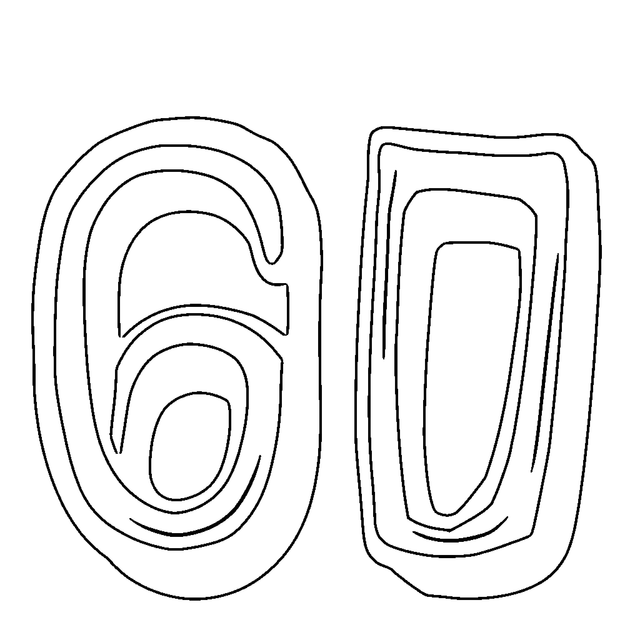 Number Abstract Shapes and Patterns Coloring Page (free black-and-white line drawing printable PDF for all, from beginners to advanced learners, including children, teens, adults, and seniors)