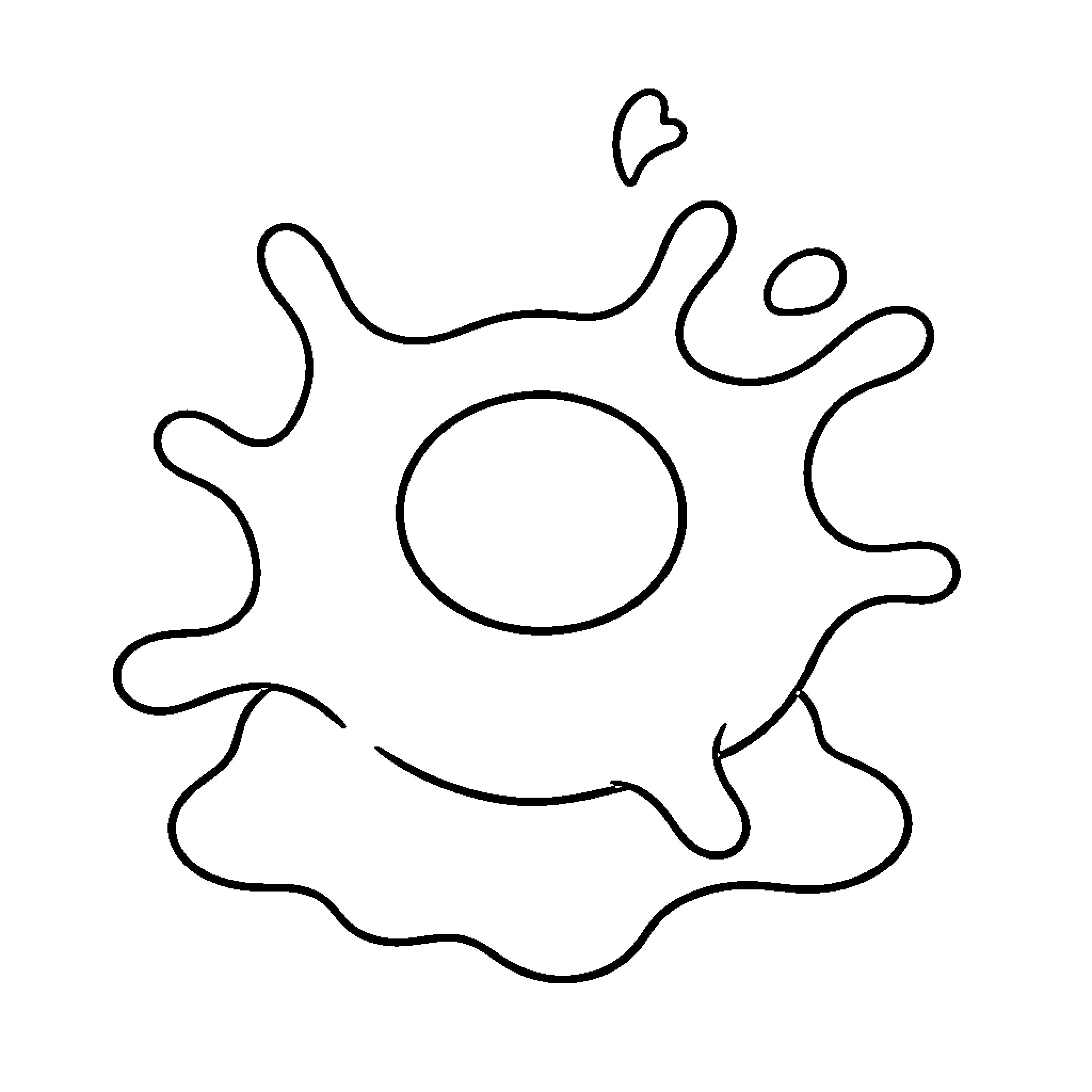 Egg-shaped Doodle with Hearts Coloring Page (free black-and-white line drawing printable PDF for all, from beginners to advanced learners, including children, teens, adults, and seniors)