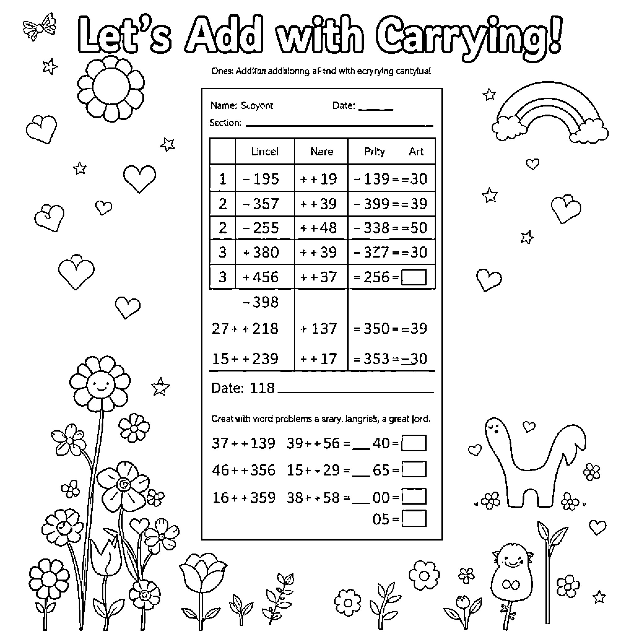 Best Math Worksheet Coloring Pages (Free Printable PDF)