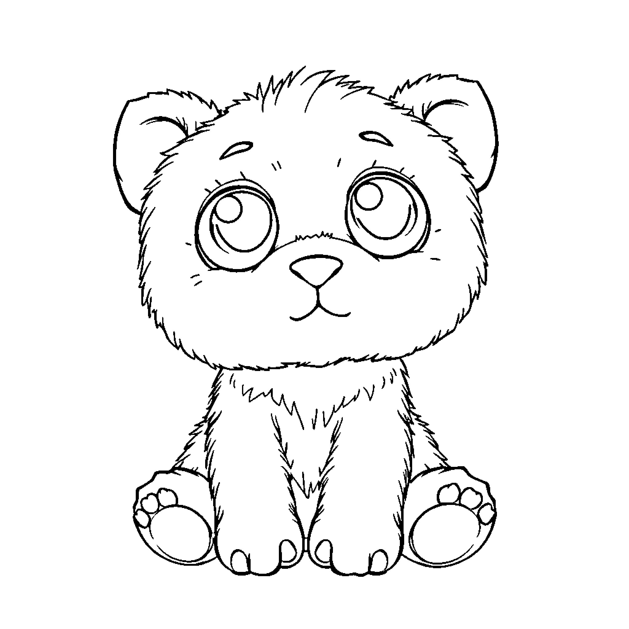 Jellycat Plush Puppy with Curious Expression Coloring Page (free black-and-white line drawing printable PDF for all, from beginners to advanced learners, including children, teens, adults, and seniors)