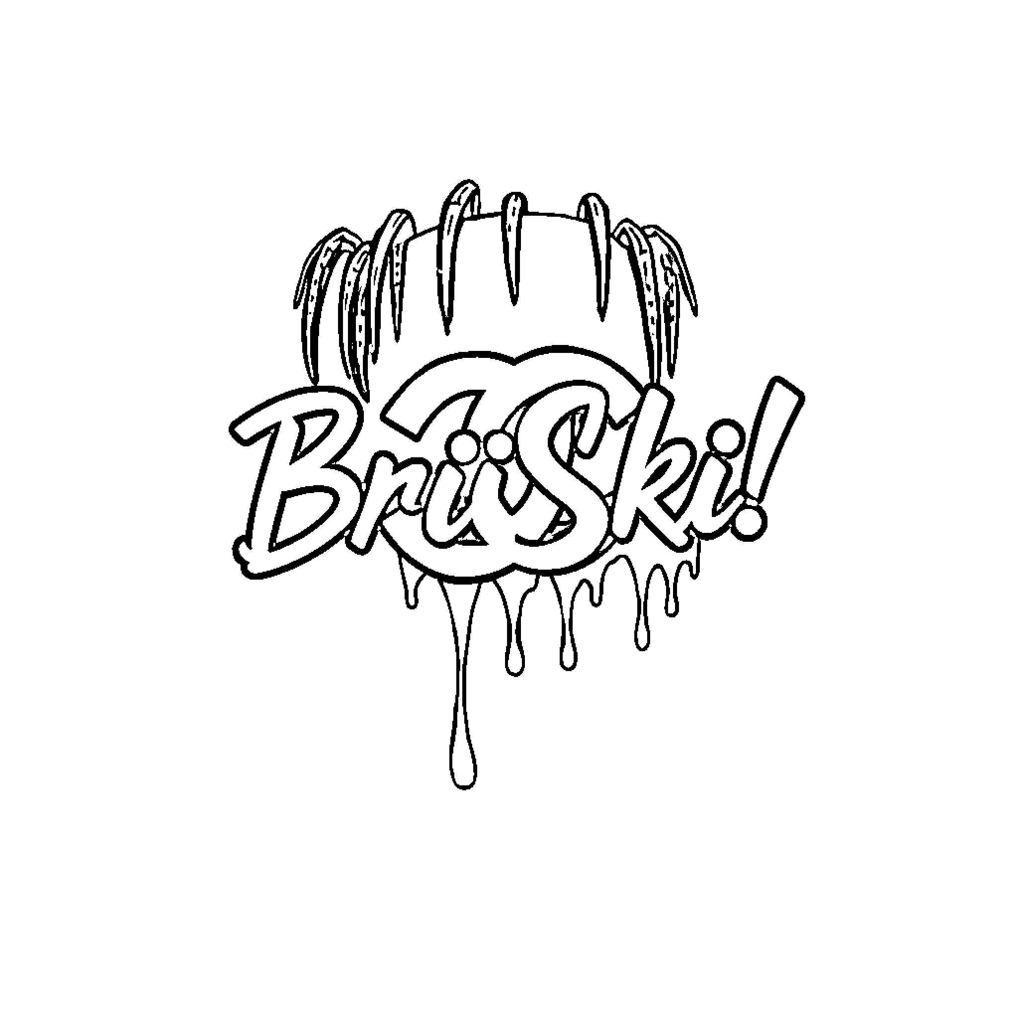 BriSkii dripping with creative expression Coloring Page (free black-and-white line drawing printable PDF for all, from beginners to advanced learners, including children, teens, adults, and seniors)