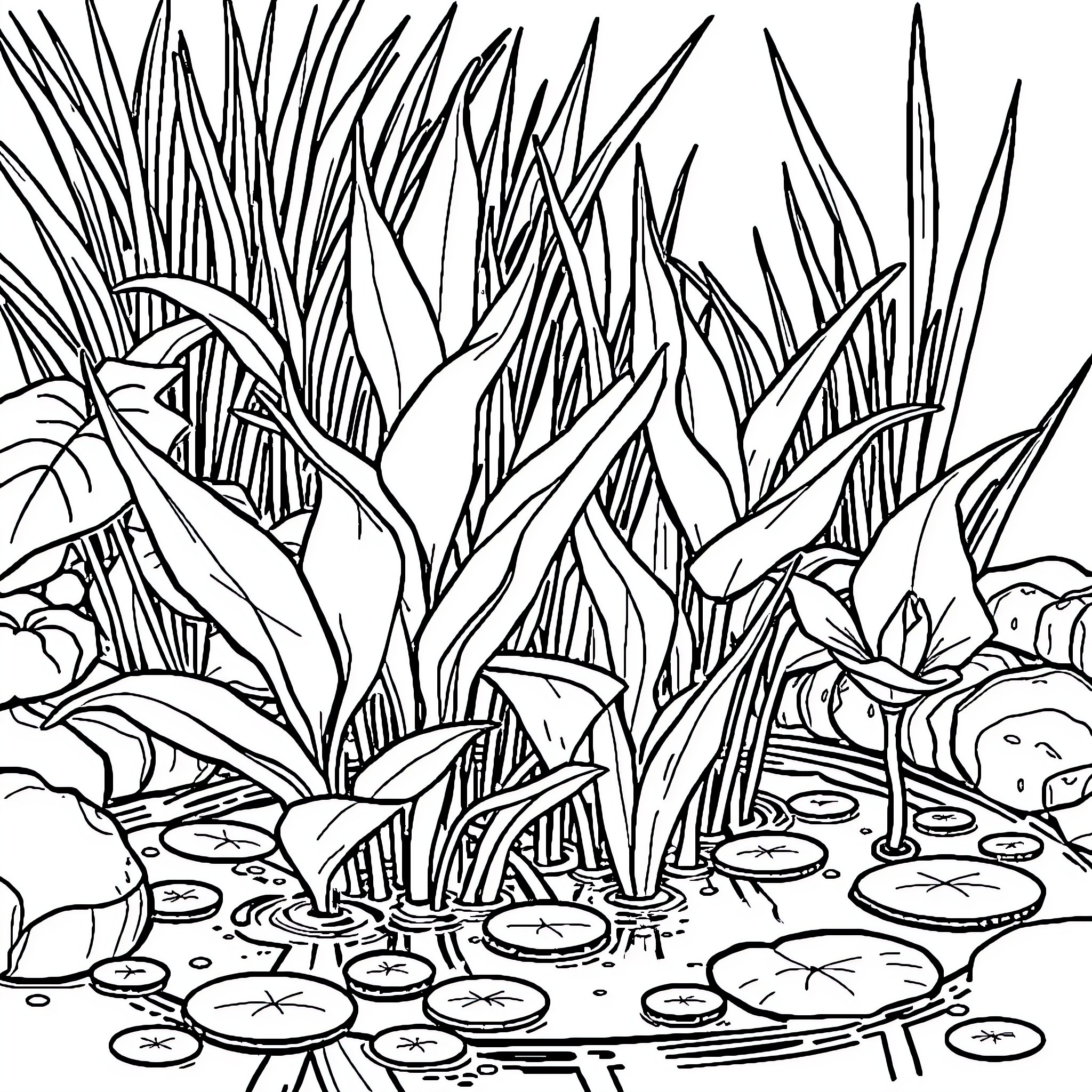 Labubu's Aquatic Adventure Coloring Page (free black-and-white line drawing printable PDF for all, from beginners to advanced learners, including children, teens, adults, and seniors)