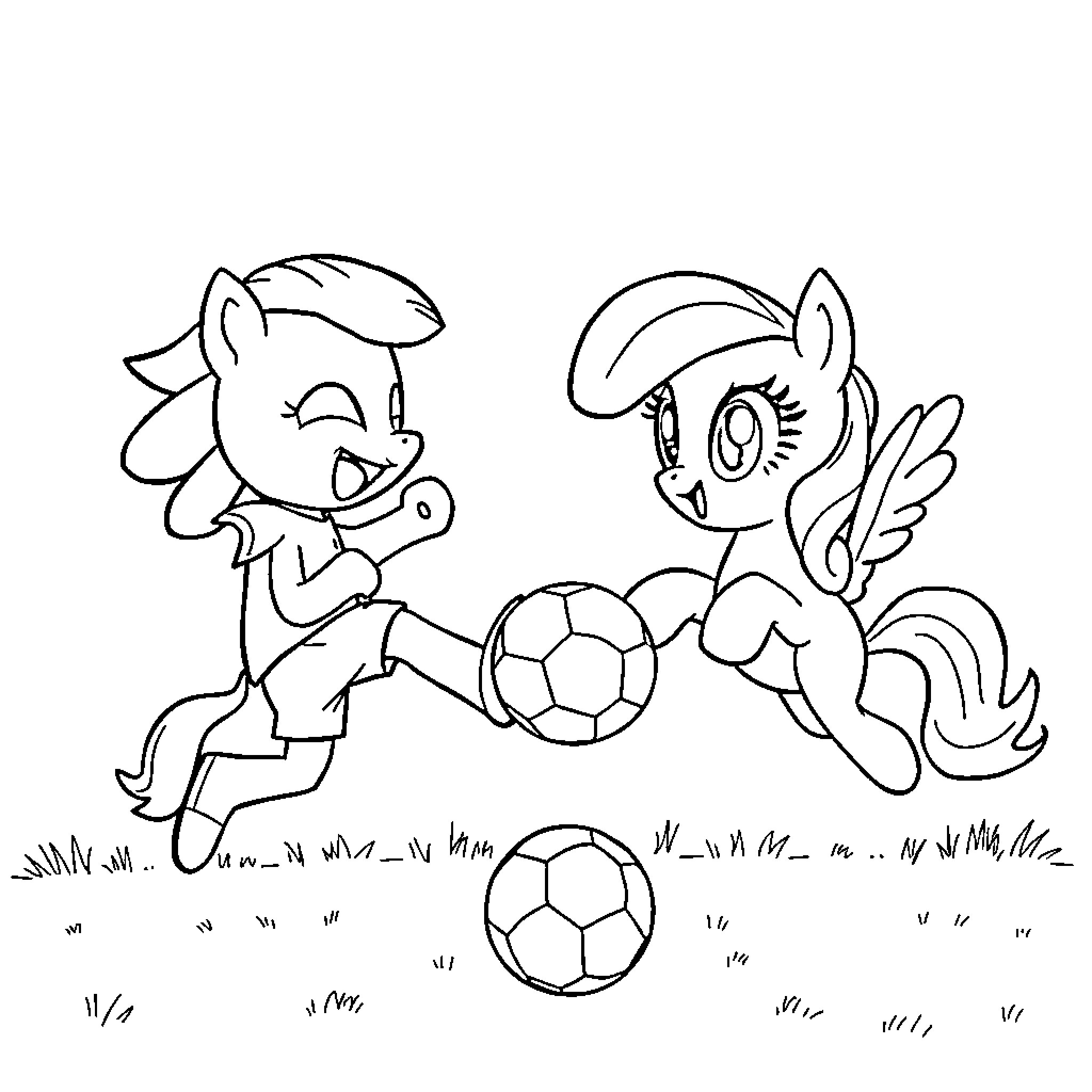 Bluey's fun soccer match with friends Coloring Page (free black-and-white line drawing printable PDF for all, from beginners to advanced learners, including children, teens, adults, and seniors)