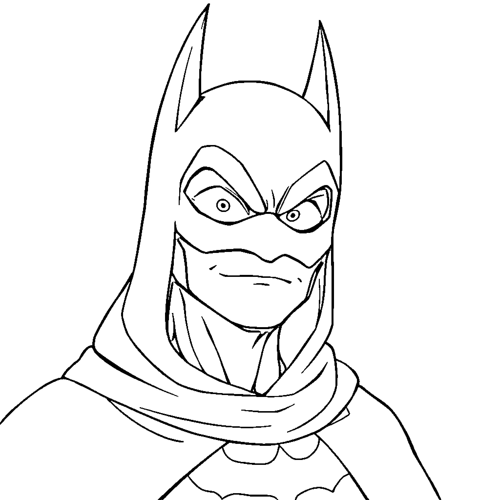 Doctor Simi's Masked Vigilante Persona Coloring Page (free black-and-white line drawing printable PDF for all, from beginners to advanced learners, including children, teens, adults, and seniors)