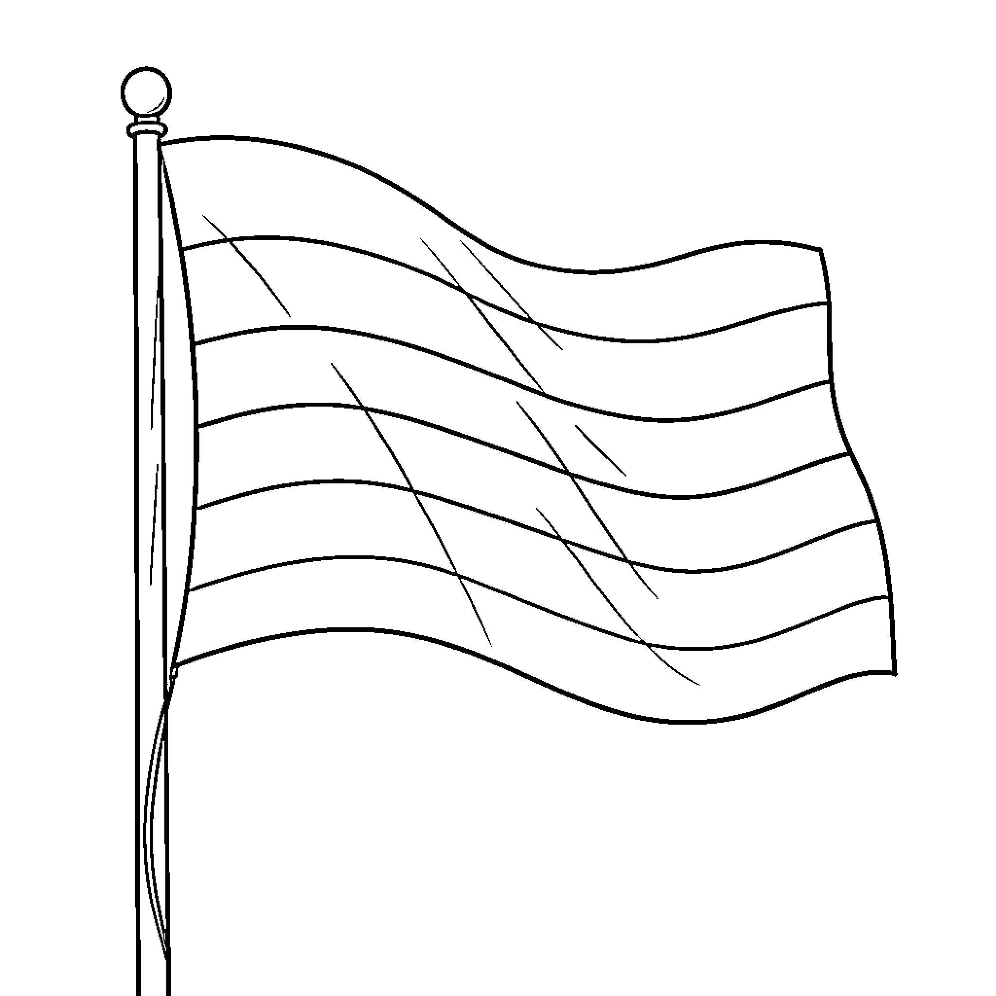LGBT Flag Waving Proudly Coloring Page (free black-and-white line drawing printable PDF for all, from beginners to advanced learners, including children, teens, adults, and seniors)