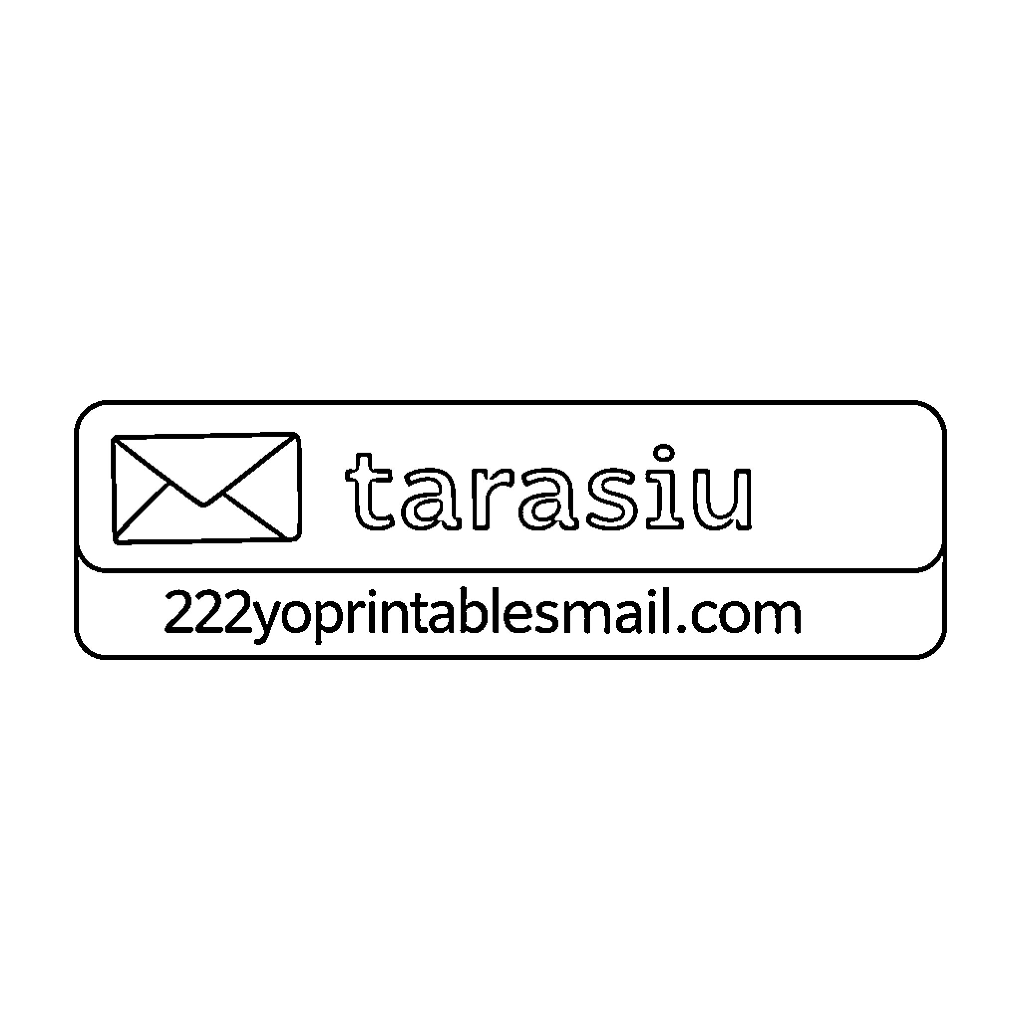 Email address and domain for tarasiu Coloring Page (free black-and-white line drawing printable PDF for all, from beginners to advanced learners, including children, teens, adults, and seniors)