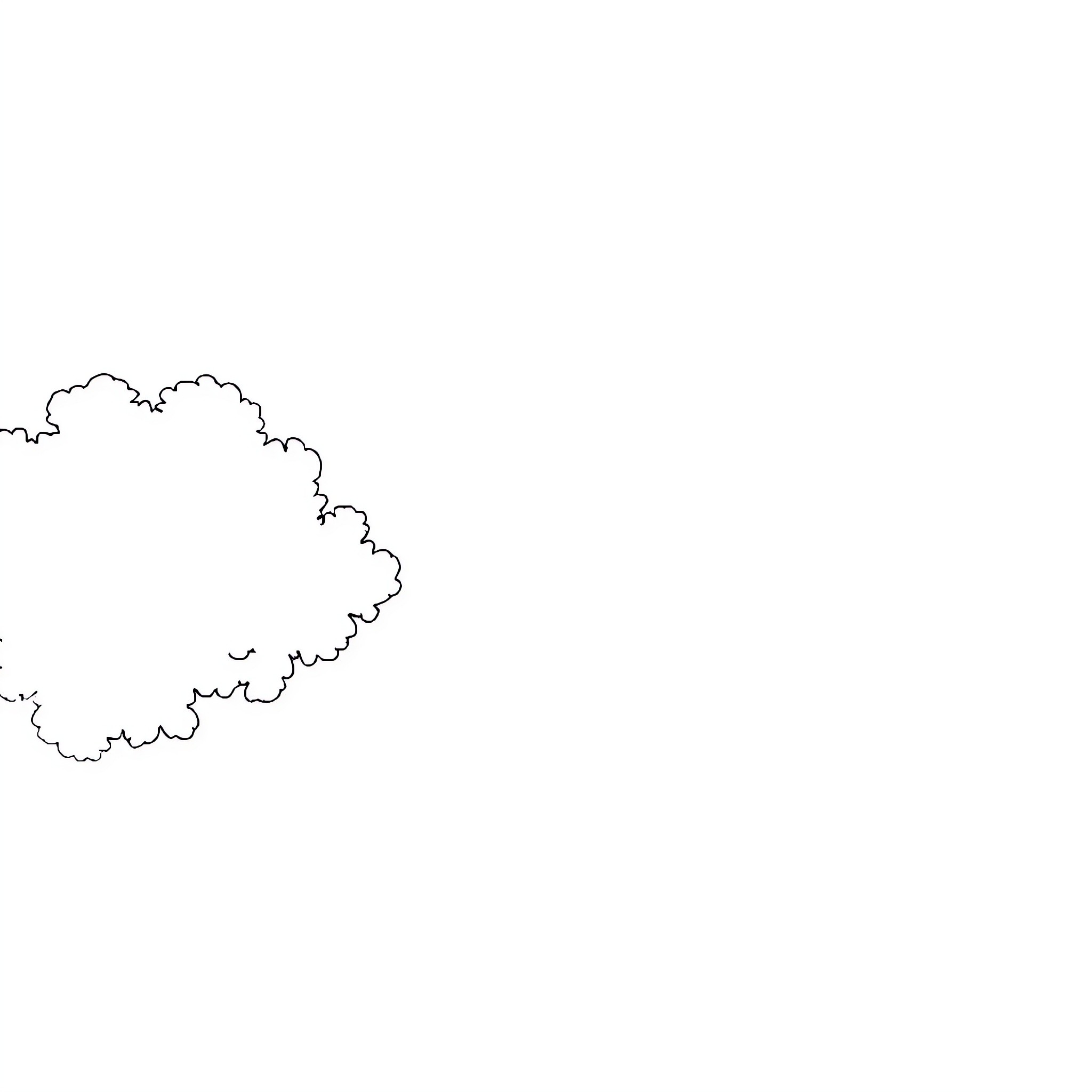 Summer clouds in the sky Coloring Page (free black-and-white line drawing printable PDF for all, from beginners to advanced learners, including children, teens, adults, and seniors)