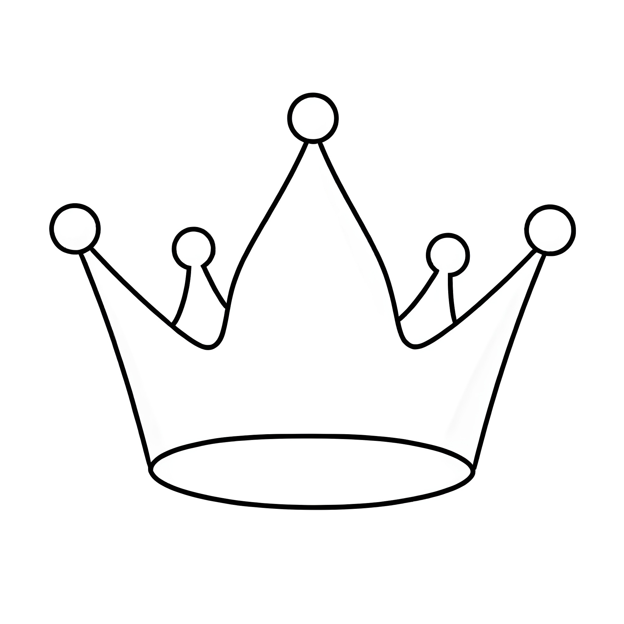 Crown with simple geometric shapes Coloring Page (free black-and-white line drawing printable PDF for all, from beginners to advanced learners, including children, teens, adults, and seniors)