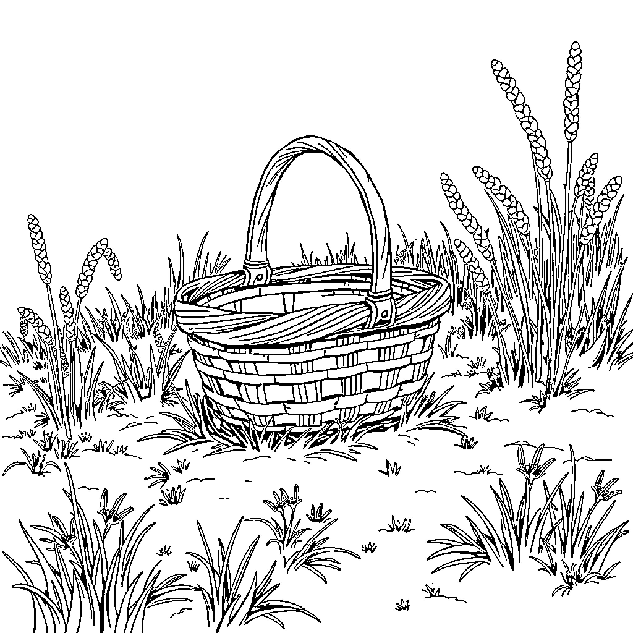 Basketball Court with Players Engaging in Game Coloring Page (free black-and-white line drawing printable PDF for all, from beginners to advanced learners, including children, teens, adults, and seniors)