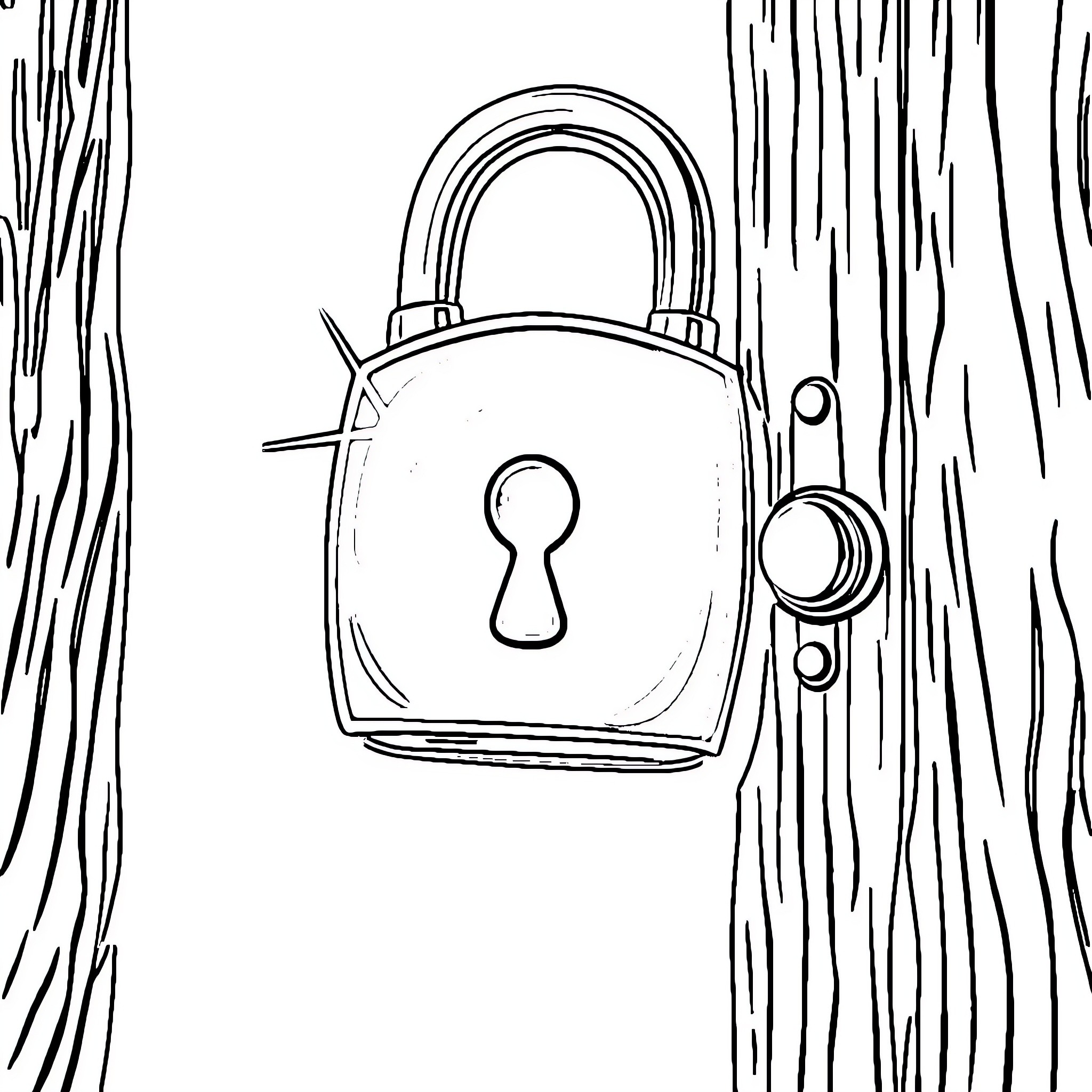 Blue Lock: Locked and Secure Coloring Page (free black-and-white line drawing printable PDF for all, from beginners to advanced learners, including children, teens, adults, and seniors)