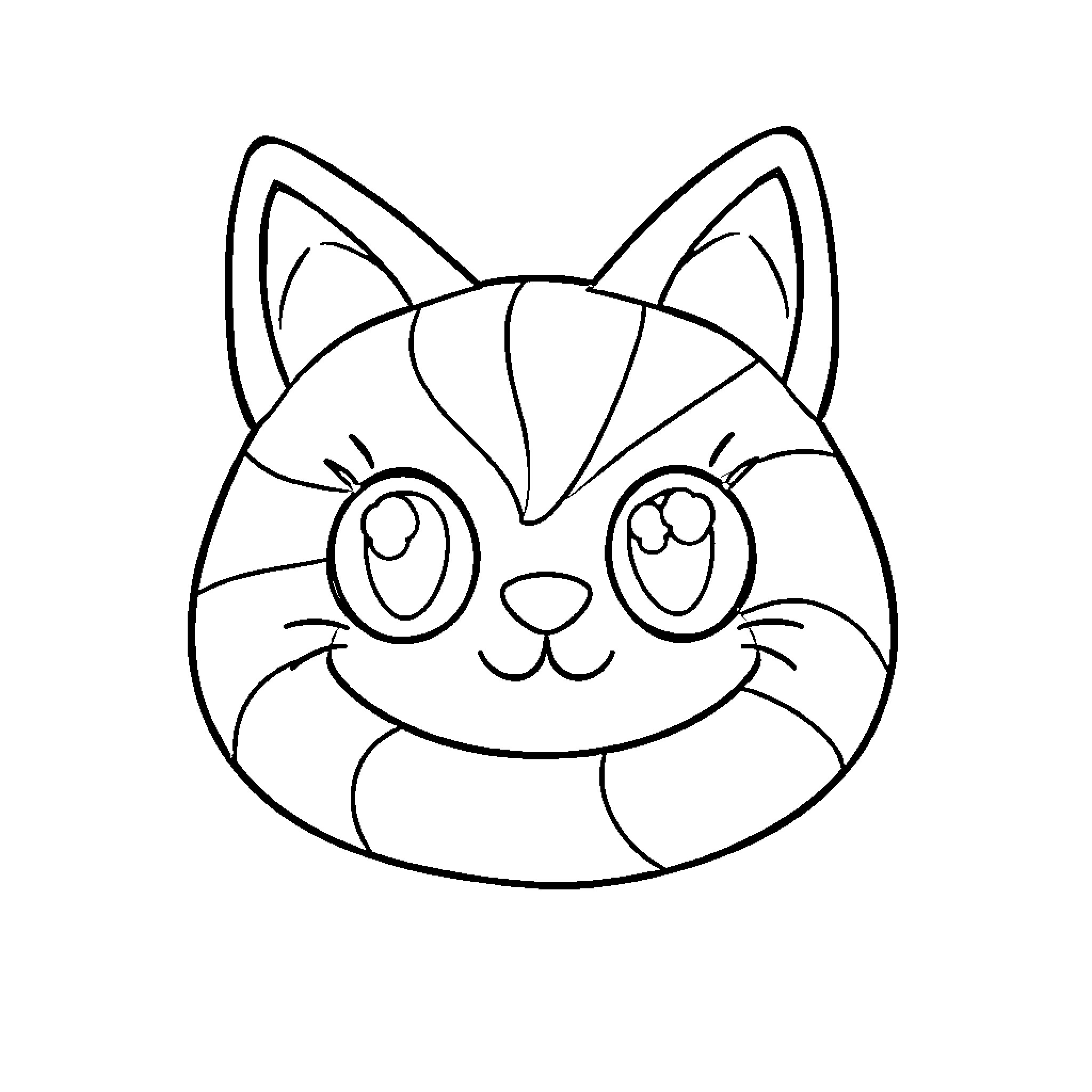 Cat with playful expression Coloring Page (free black-and-white line drawing printable PDF for all, from beginners to advanced learners, including children, teens, adults, and seniors)