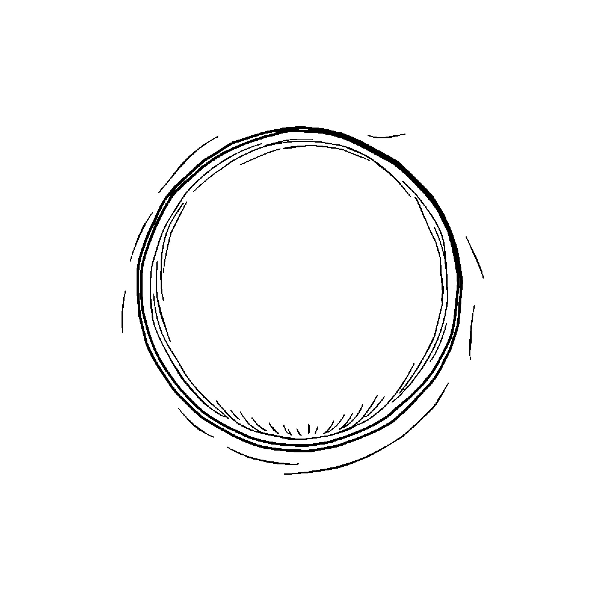 Bleb of overlapping linework in a circular form Coloring Page (free black-and-white line drawing printable PDF for all, from beginners to advanced learners, including children, teens, adults, and seniors)