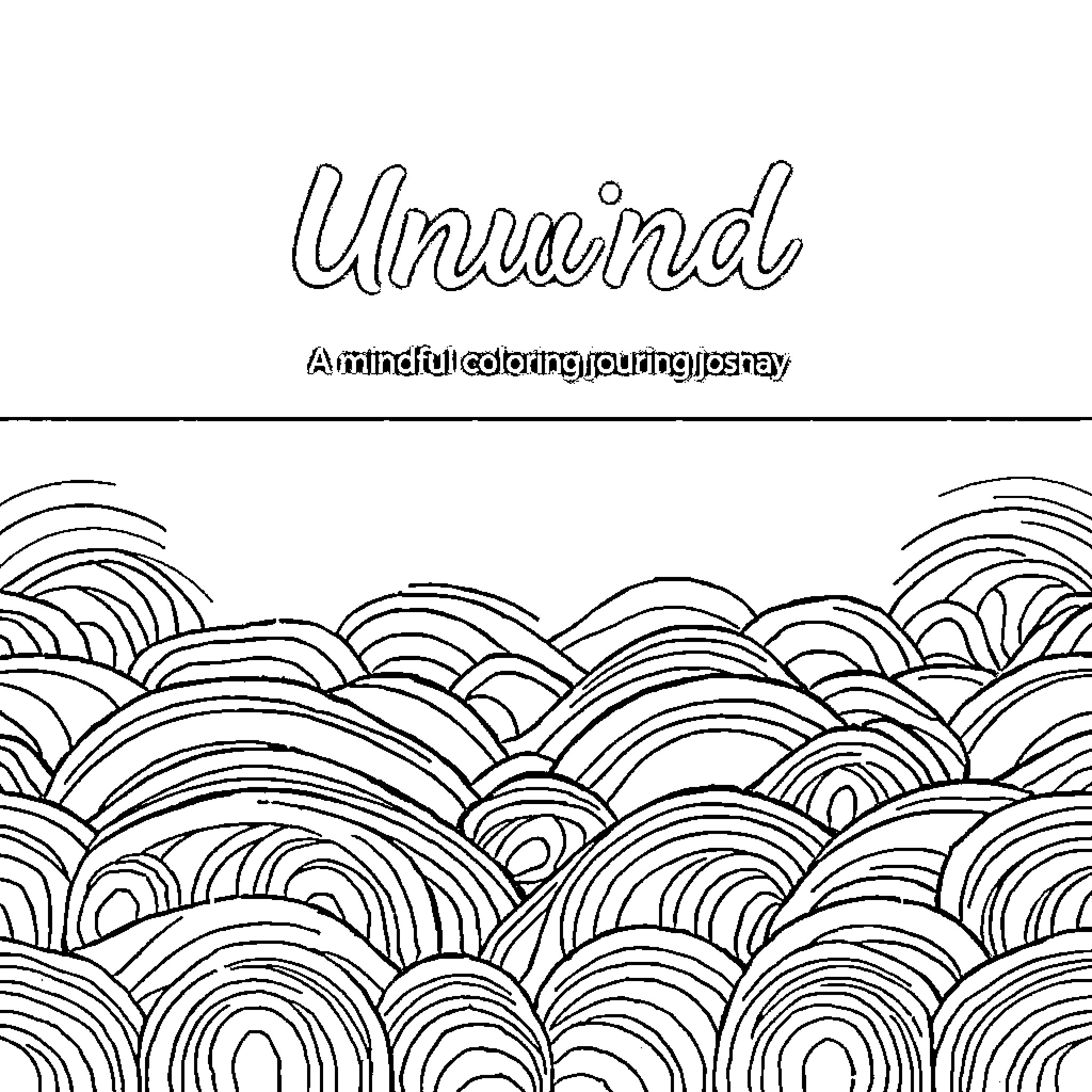 Mindful coloring: A meditative journey Coloring Page (free black-and-white line drawing printable PDF for all, from beginners to advanced learners, including children, teens, adults, and seniors)