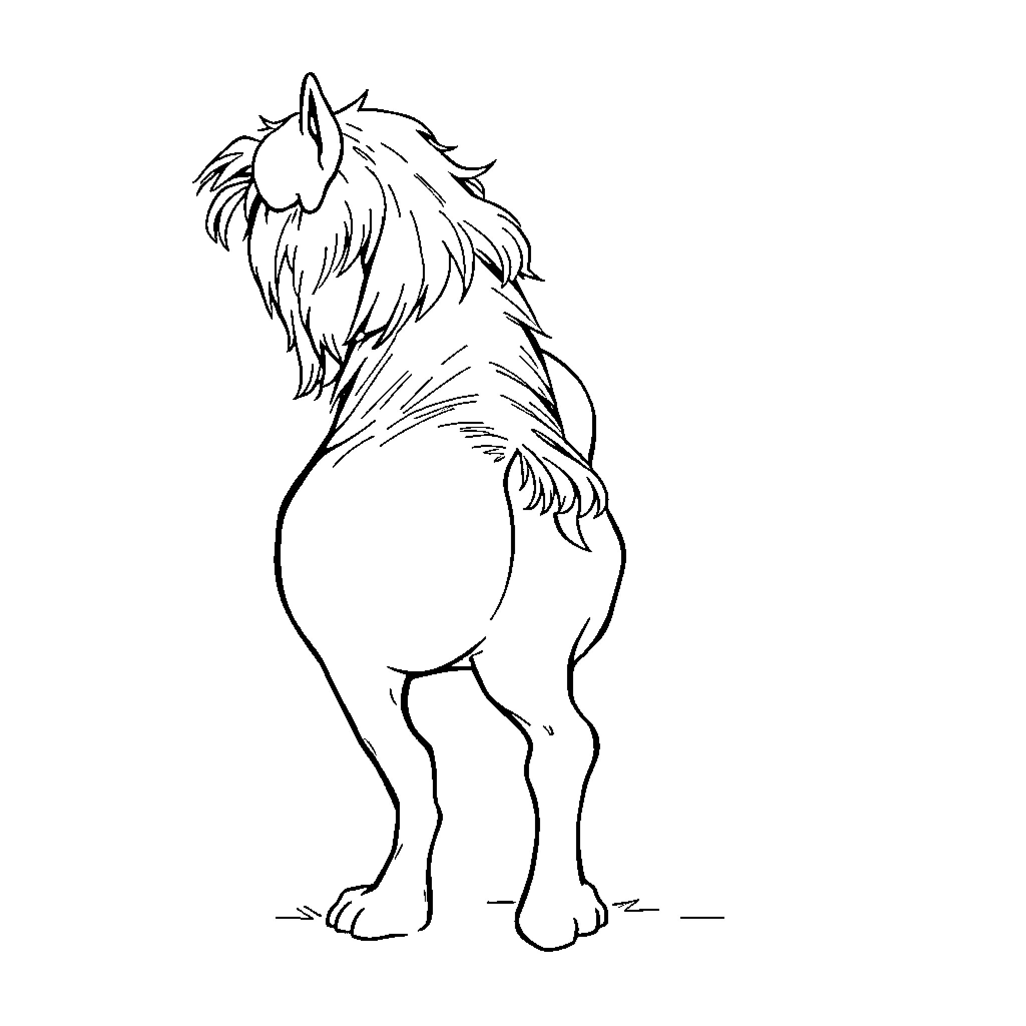 Slap-Happy Canine Frolics Coloring Page (free black-and-white line drawing printable PDF for all, from beginners to advanced learners, including children, teens, adults, and seniors)