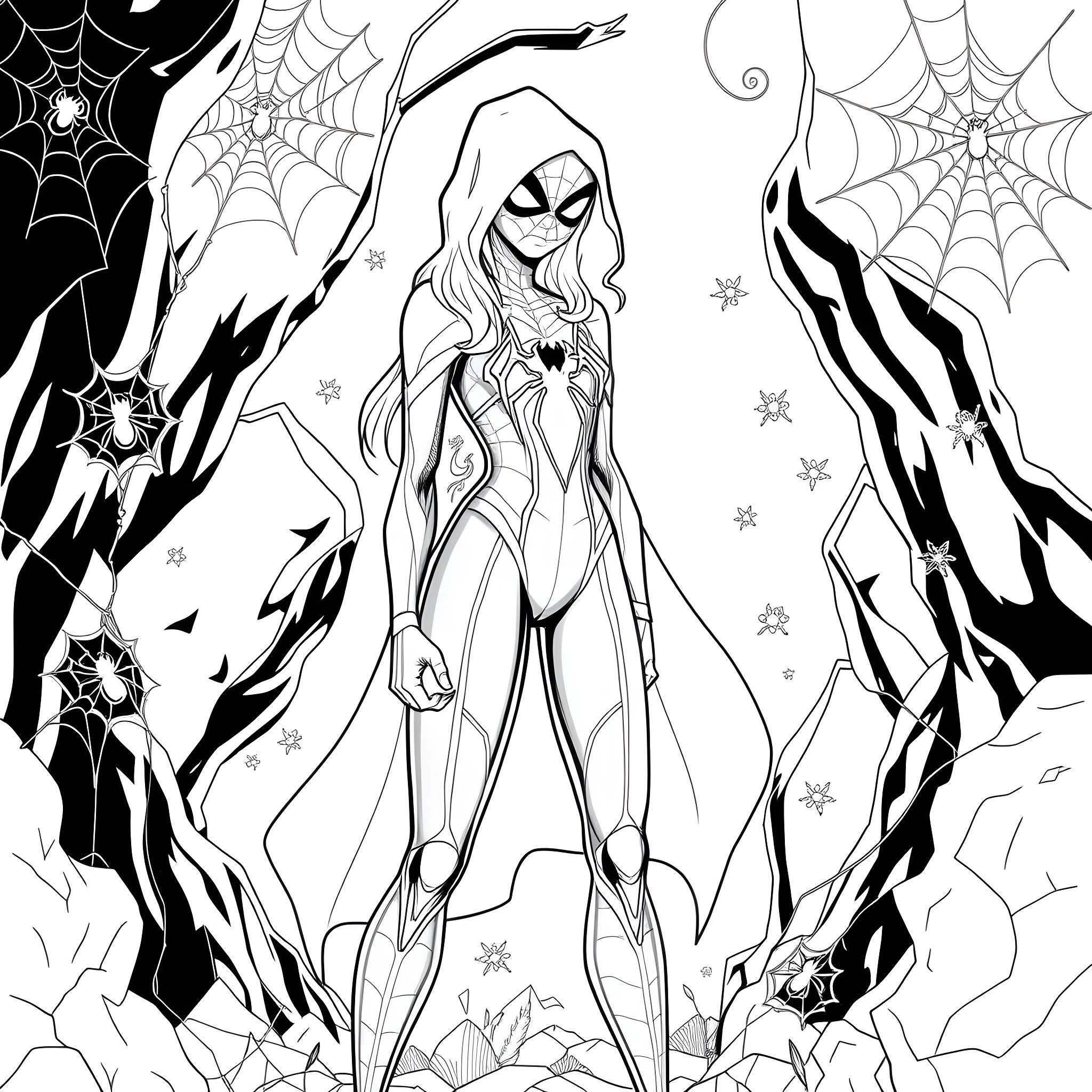 26 Best Spider Gwen Coloring Pages (Free Printable PDFs)