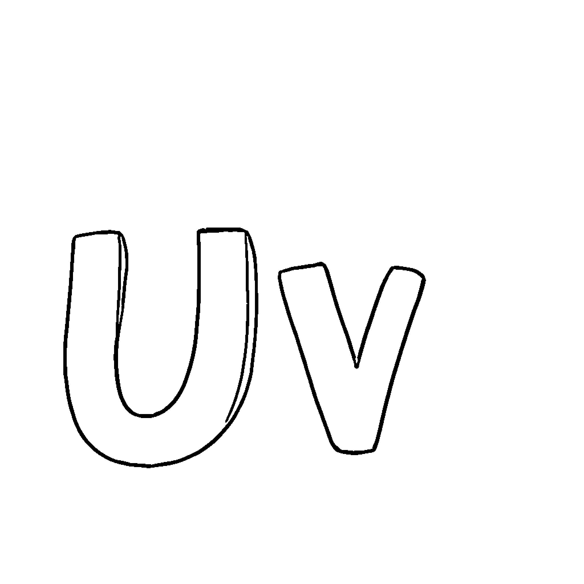 Unique vertical lines forming letters Coloring Page (free black-and-white line drawing printable PDF for all, from beginners to advanced learners, including children, teens, adults, and seniors)