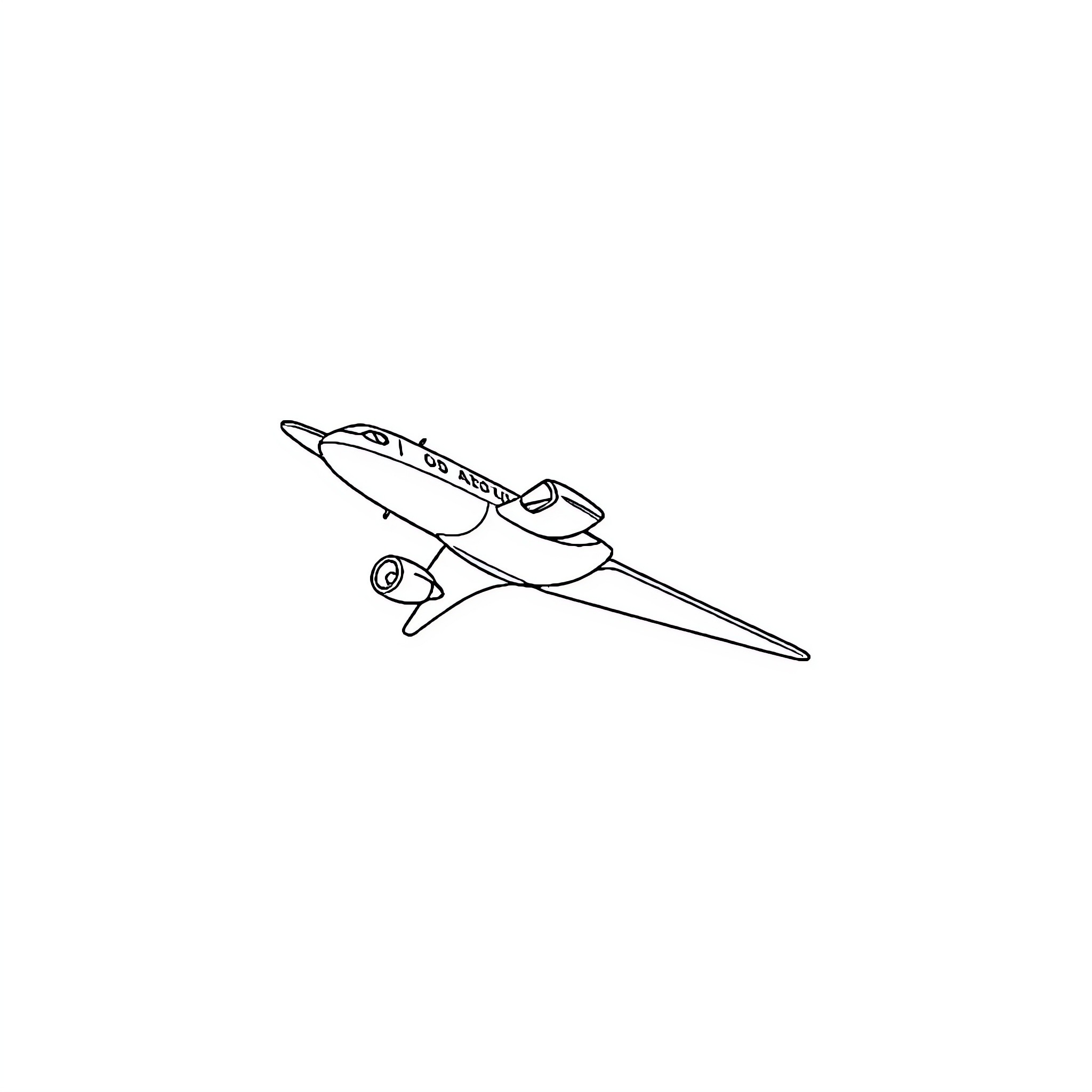 Plane taking off in the sky Coloring Page (free black-and-white line drawing printable PDF for all, from beginners to advanced learners, including children, teens, adults, and seniors)