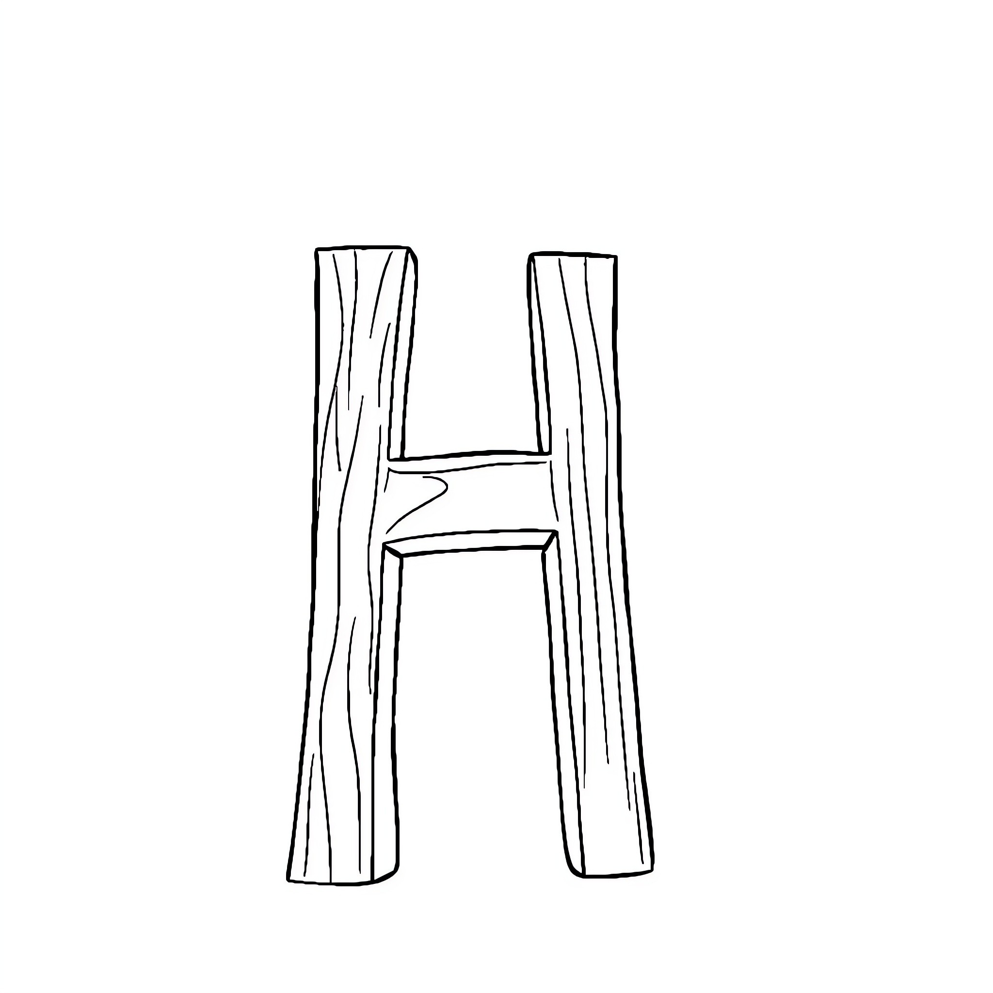 Handmade wooden chair design sketch Coloring Page (free black-and-white line drawing printable PDF for all, from beginners to advanced learners, including children, teens, adults, and seniors)