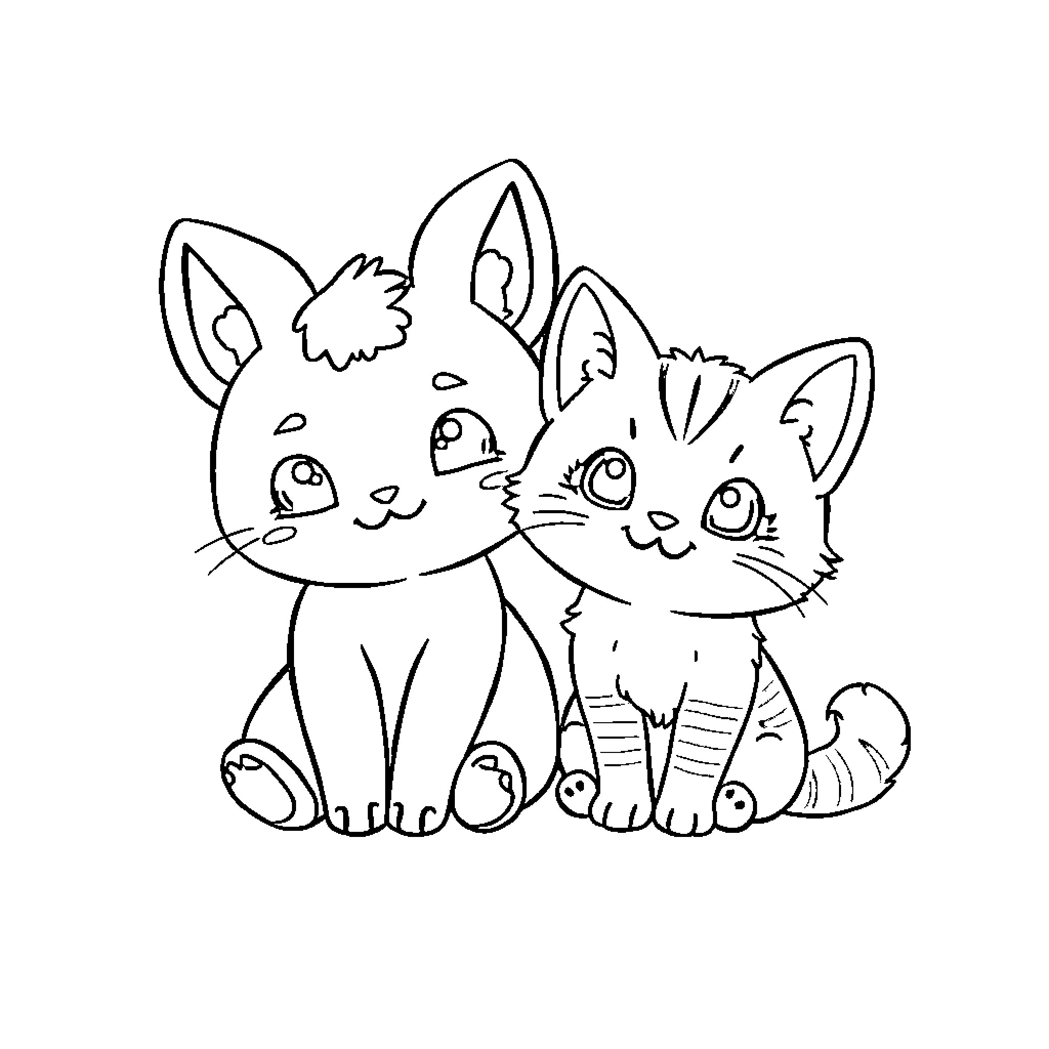 Cinamoroll and Friends Enjoying Each Other's Company Coloring Page (free black-and-white line drawing printable PDF for all, from beginners to advanced learners, including children, teens, adults, and seniors)