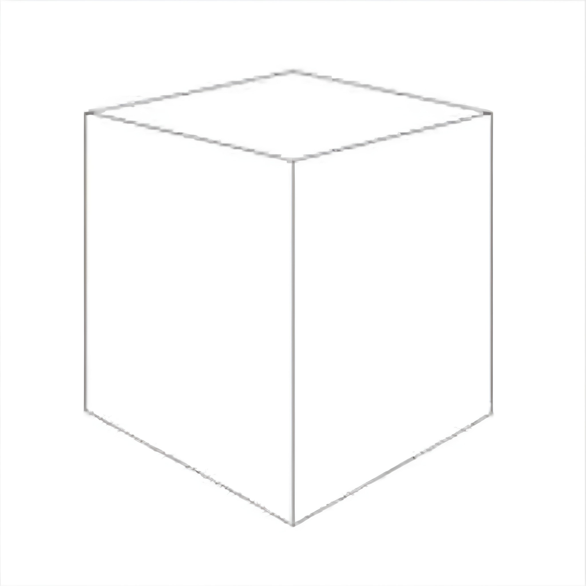 Cube with simple geometric shape Coloring Page (free black-and-white line drawing printable PDF for all, from beginners to advanced learners, including children, teens, adults, and seniors)