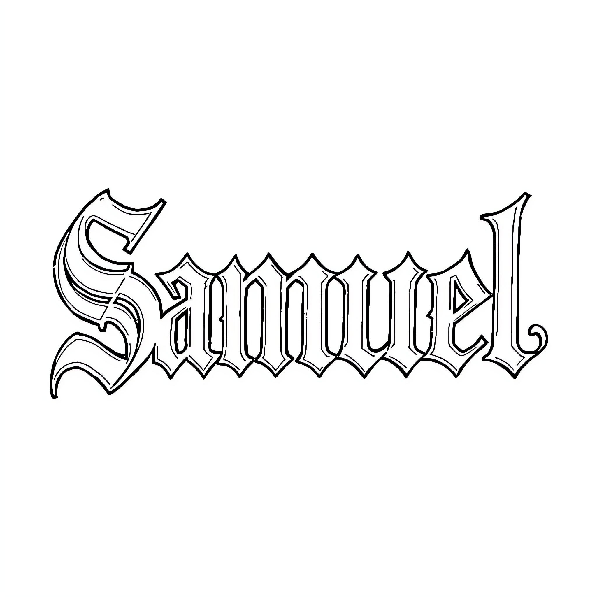 Letter with Old English Style Calligraphy Coloring Page (free black-and-white line drawing printable PDF for all, from beginners to advanced learners, including children, teens, adults, and seniors)