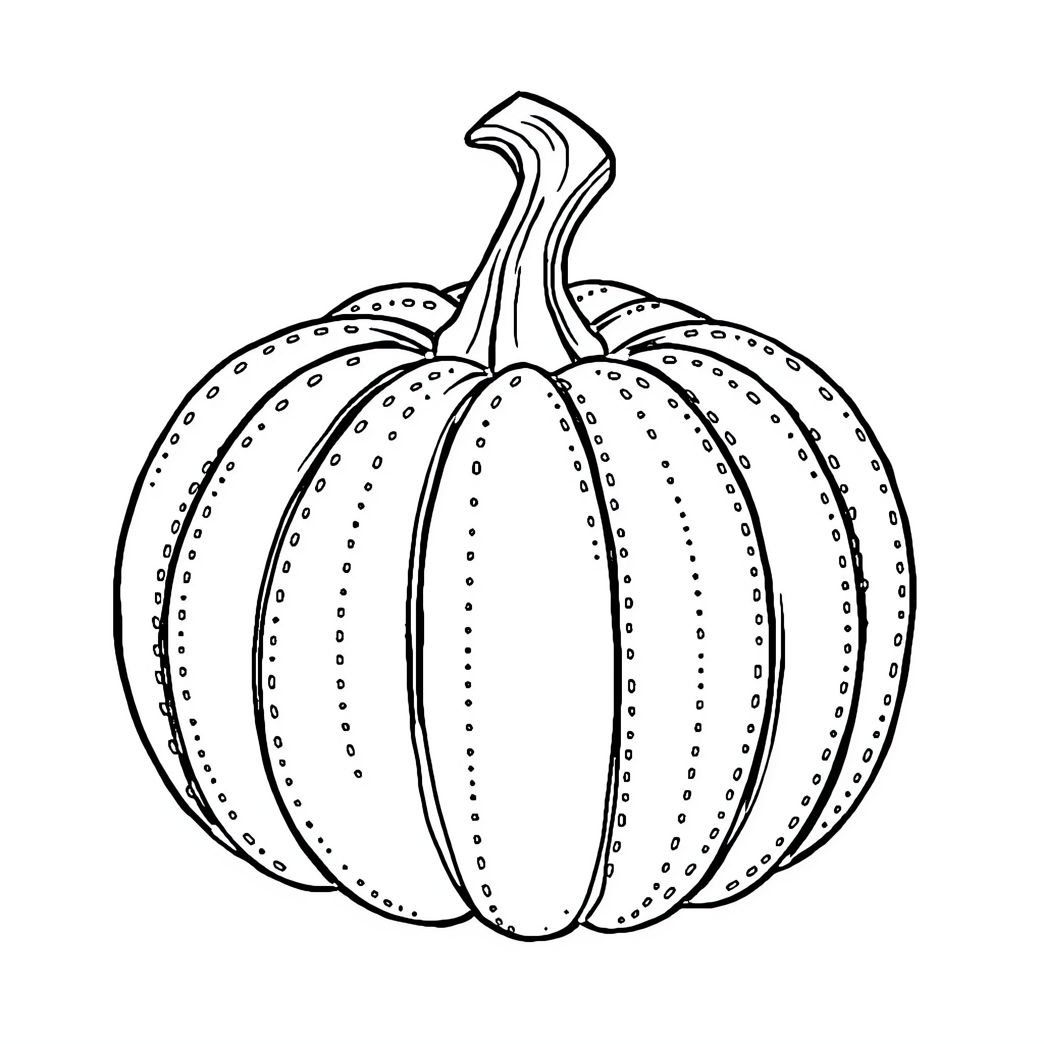Pumpkin with intricate patterns Coloring Page (free black-and-white line drawing printable PDF for all, from beginners to advanced learners, including children, teens, adults, and seniors)