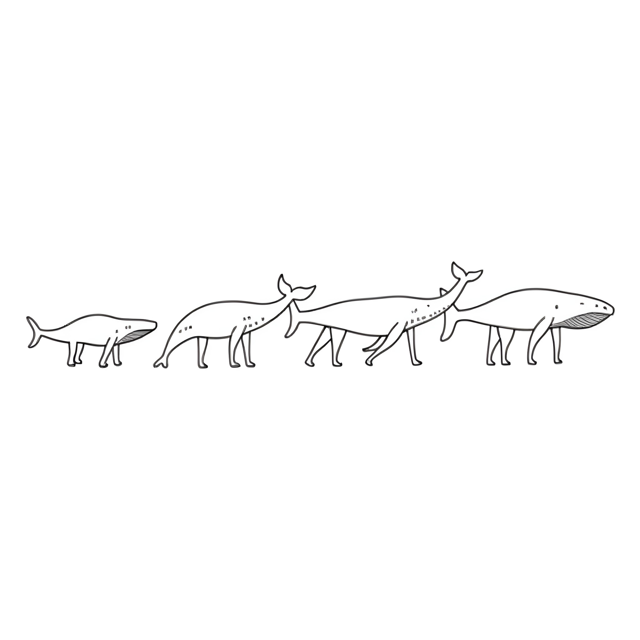 Whales swimming and frolicking in the ocean Coloring Page (free black-and-white line drawing printable PDF for all, from beginners to advanced learners, including children, teens, adults, and seniors)
