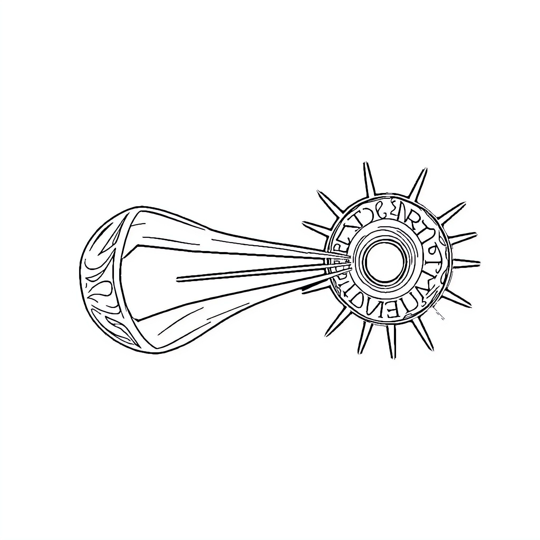 Bor Ornate Floral Emblem Design Coloring Page (free black-and-white line drawing printable PDF for all, from beginners to advanced learners, including children, teens, adults, and seniors)