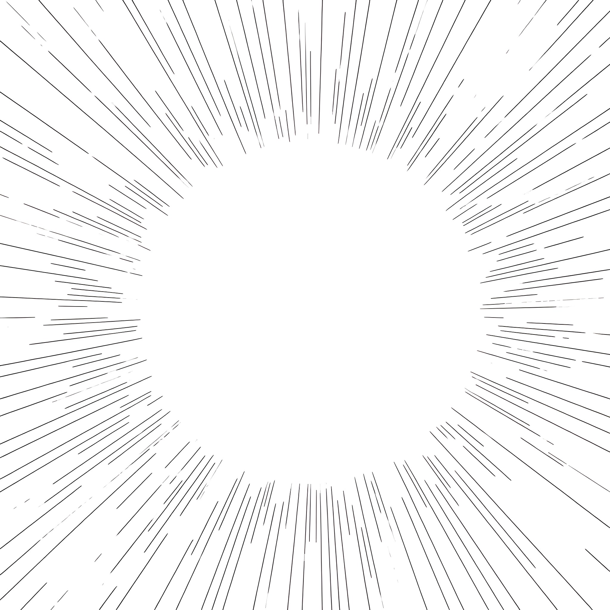 Big Bang Theory: Radiant Explosion of Lines Coloring Page (free black-and-white line drawing printable PDF for all, from beginners to advanced learners, including children, teens, adults, and seniors)