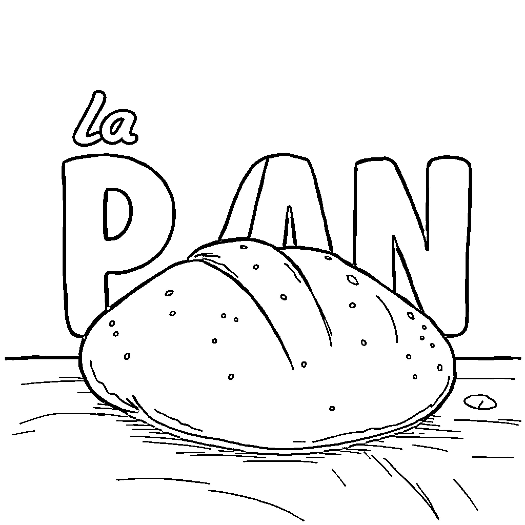 Pan of Fresh Artisan Bread Coloring Page (free black-and-white line drawing printable PDF for all, from beginners to advanced learners, including children, teens, adults, and seniors)