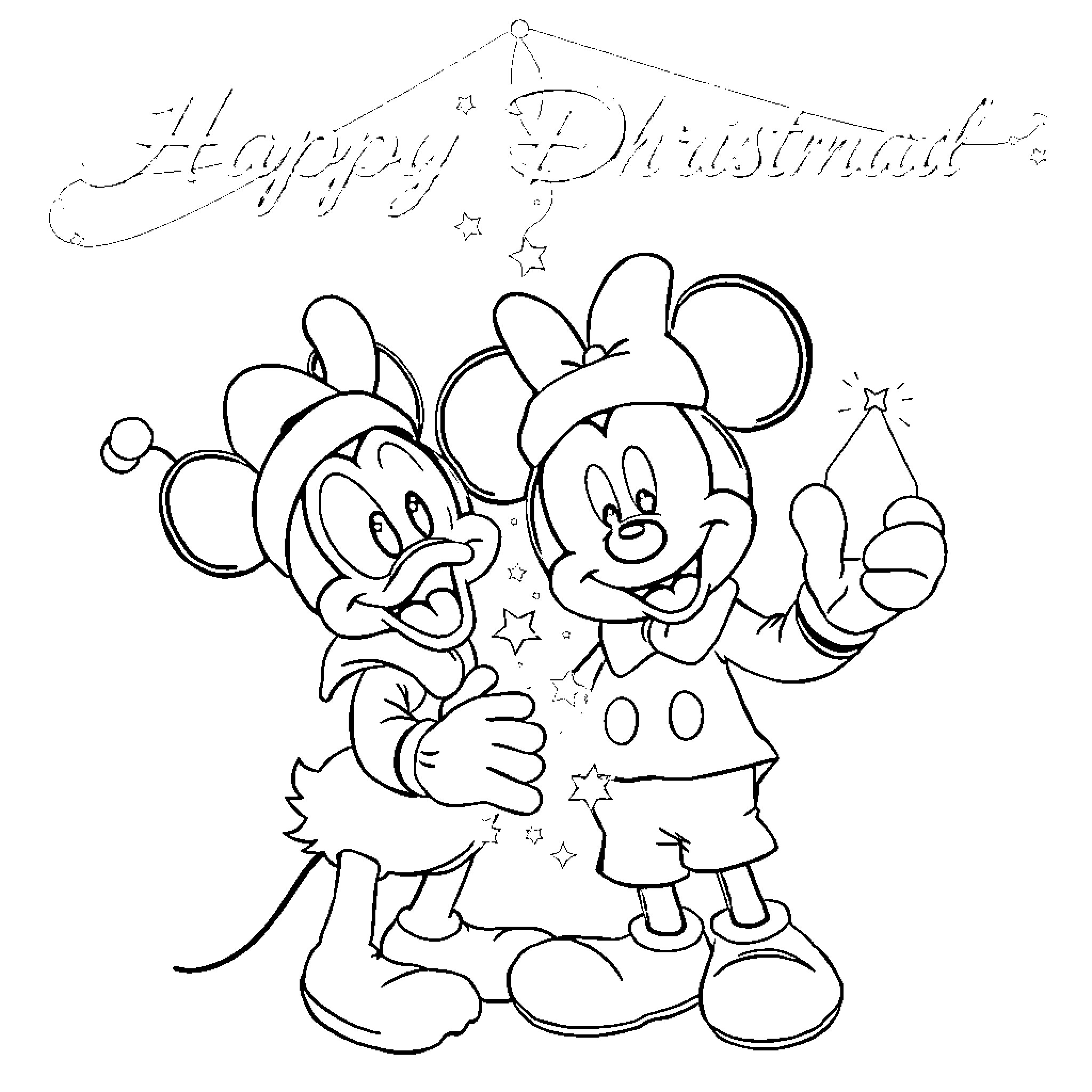 Cartoon Characters Celebrating with Enthusiasm Coloring Page (free black-and-white line drawing printable PDF for all, from beginners to advanced learners, including children, teens, adults, and seniors)