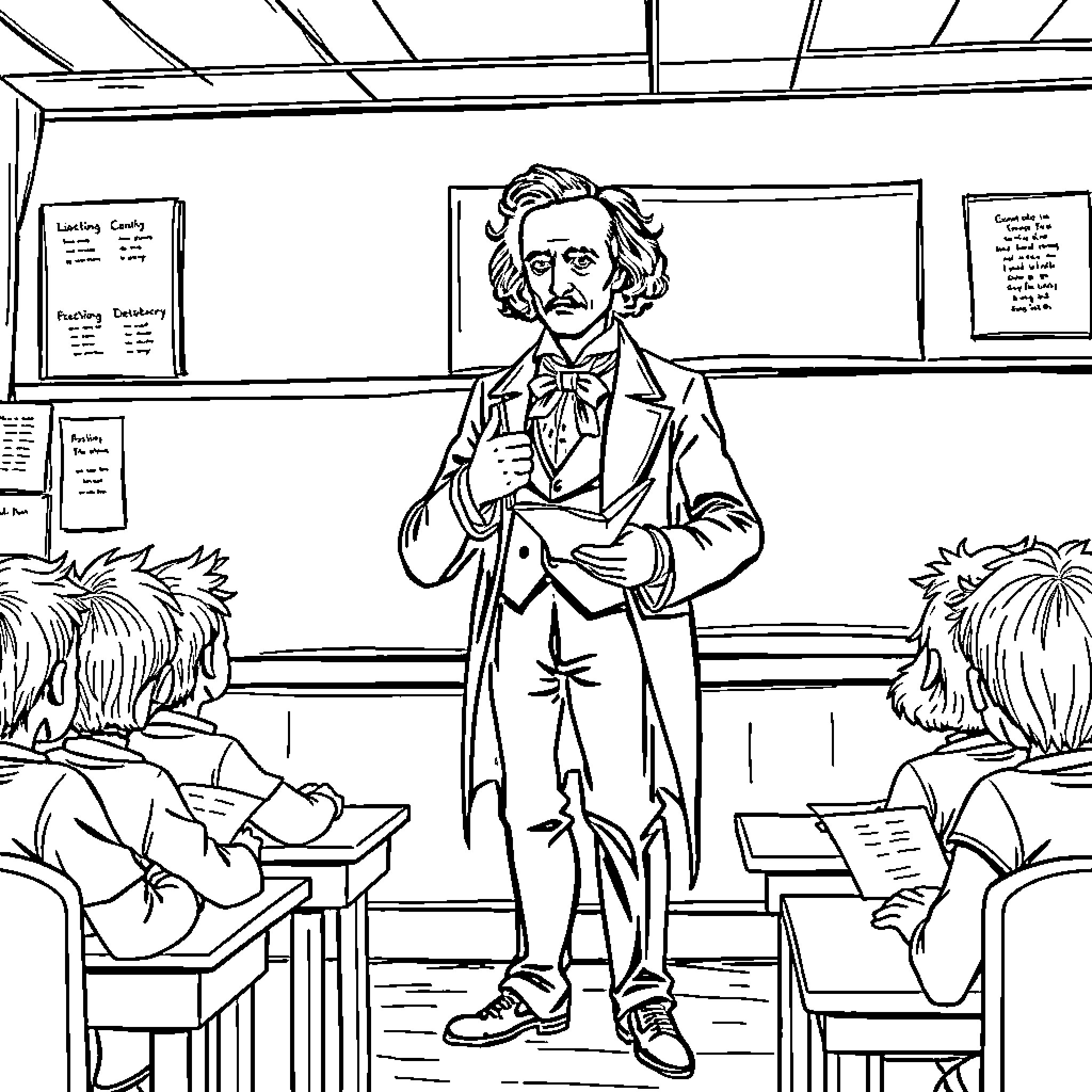 Best Edgar Allan Poe Coloring Pages (Free Printable PDF)