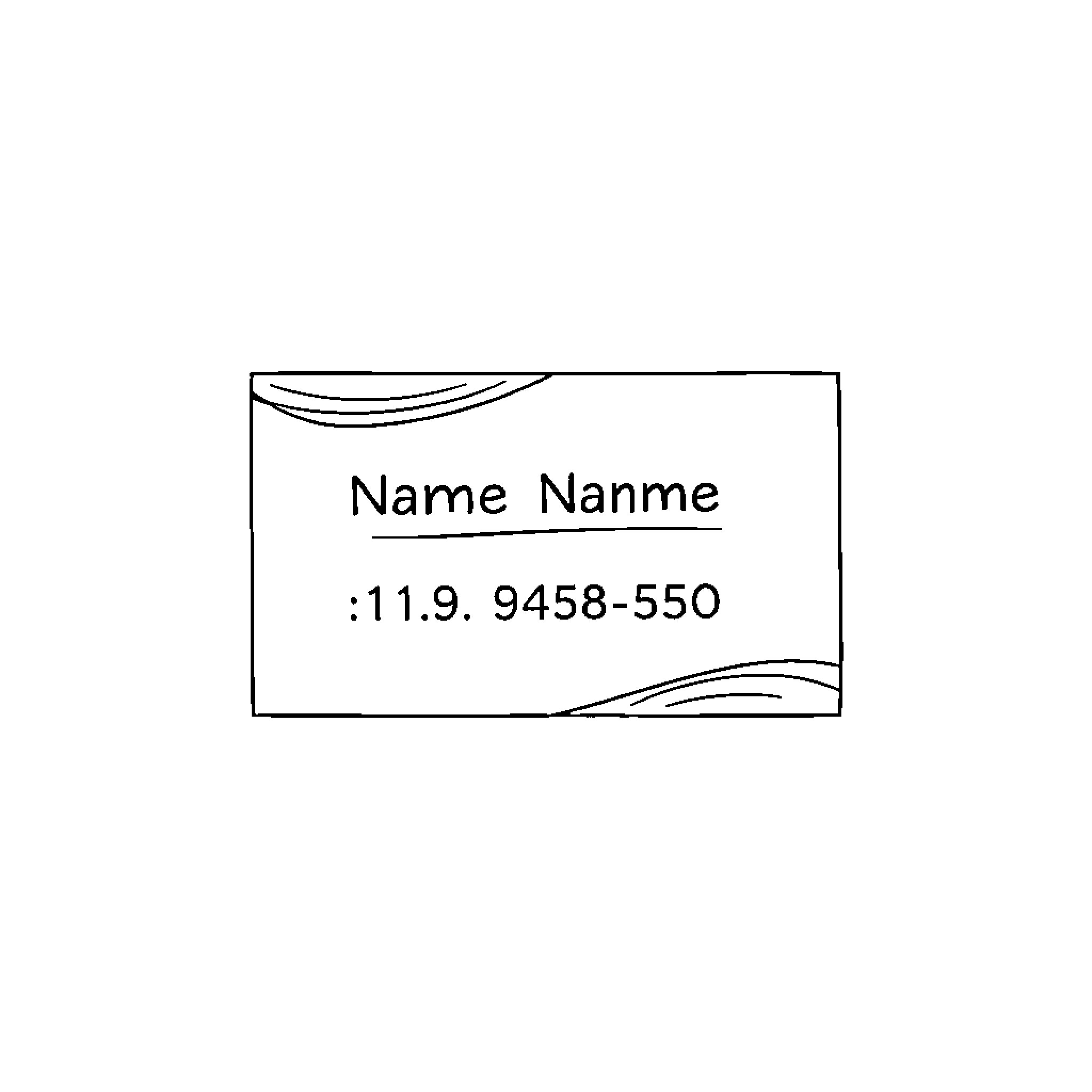 Business Card with Name and Phone Number Coloring Page (free black-and-white line drawing printable PDF for all, from beginners to advanced learners, including children, teens, adults, and seniors)