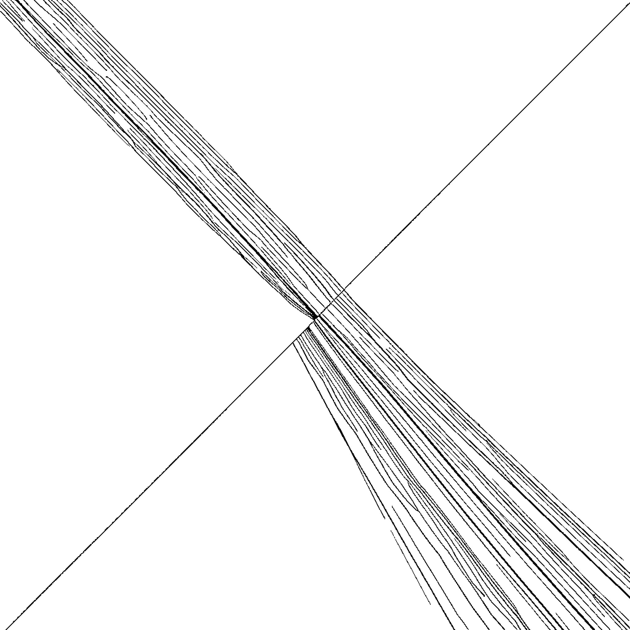 Angel's Abstract Crossing Paths Coloring Page (free black-and-white line drawing printable PDF for all, from beginners to advanced learners, including children, teens, adults, and seniors)