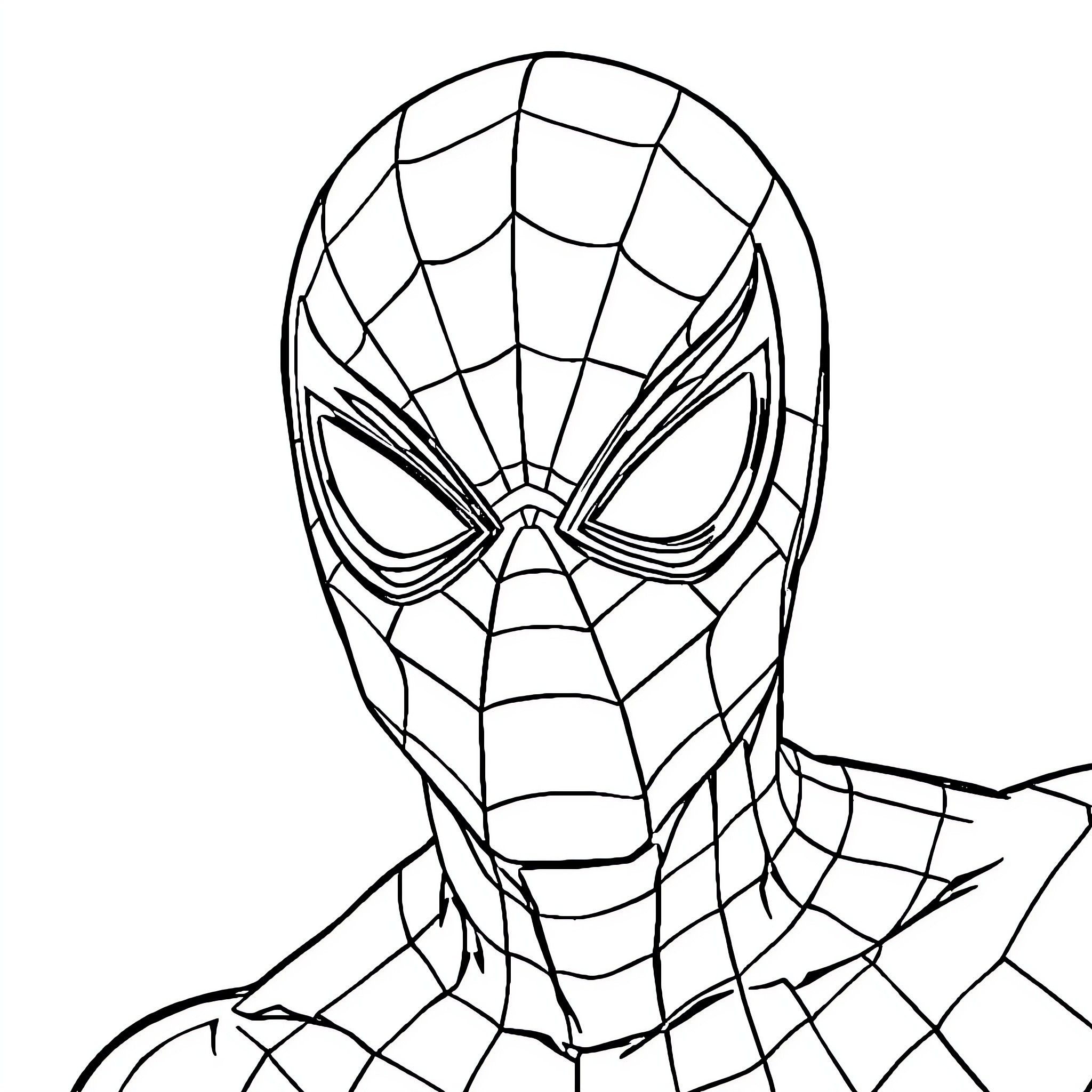 Spidey's Iconic Web-Slinging Pose Coloring Page (free black-and-white line drawing printable PDF for all, from beginners to advanced learners, including children, teens, adults, and seniors)