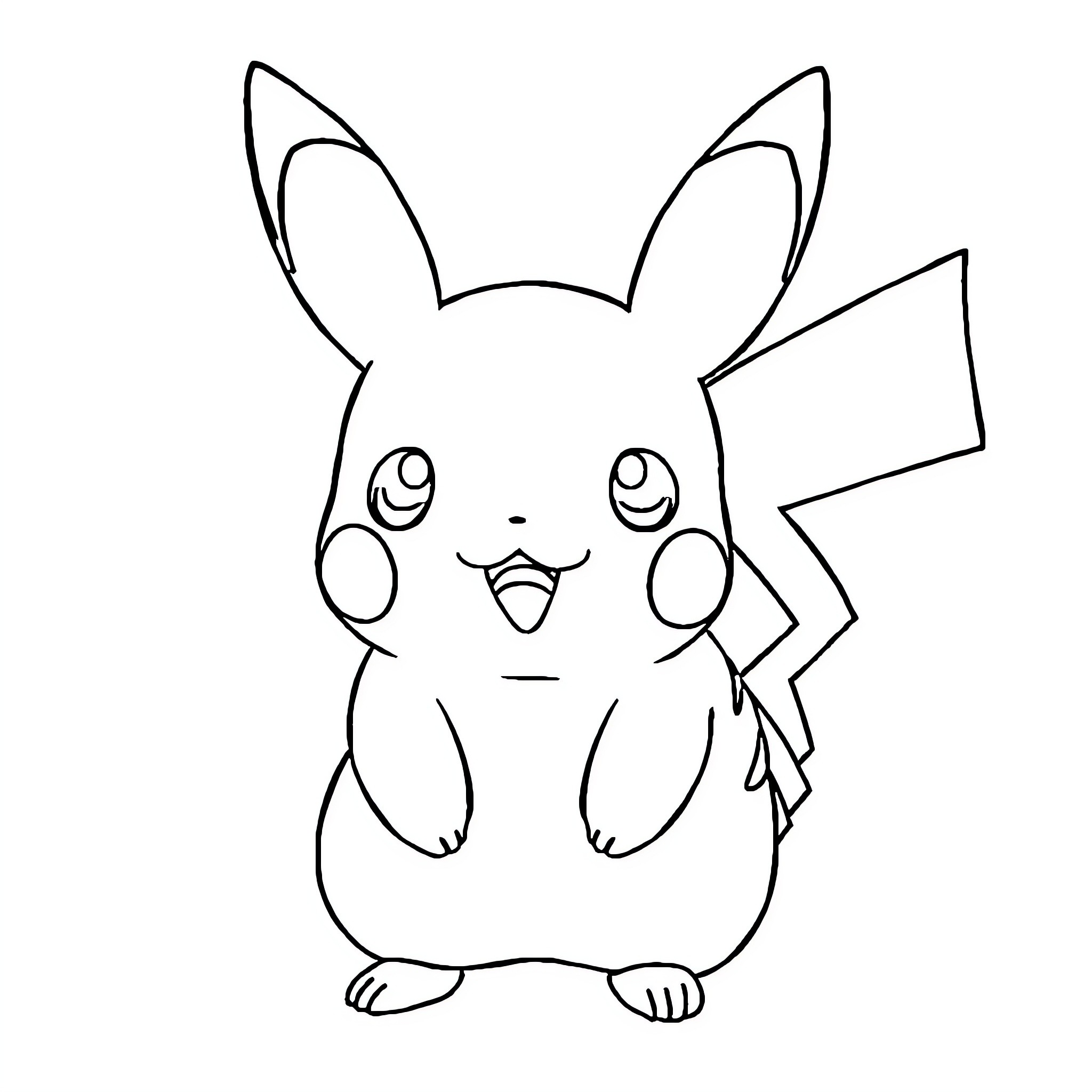 Eevee drawing with simple design Coloring Page (free black-and-white line drawing printable PDF for all, from beginners to advanced learners, including children, teens, adults, and seniors)