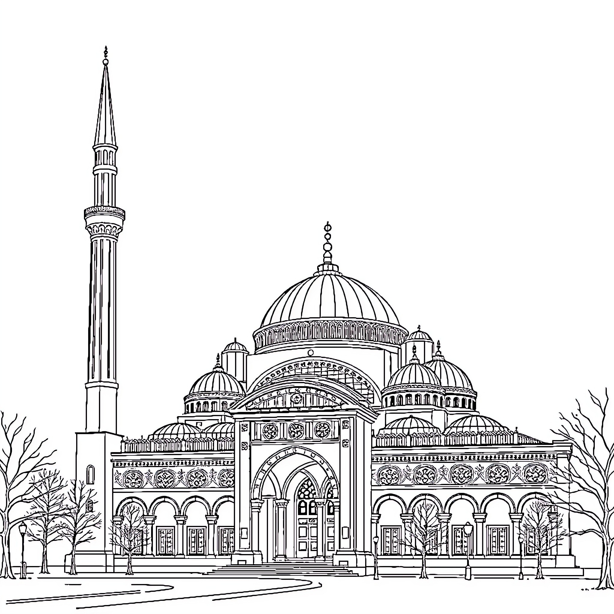 Best Mosque Coloring Pages (Free Printable PDF)