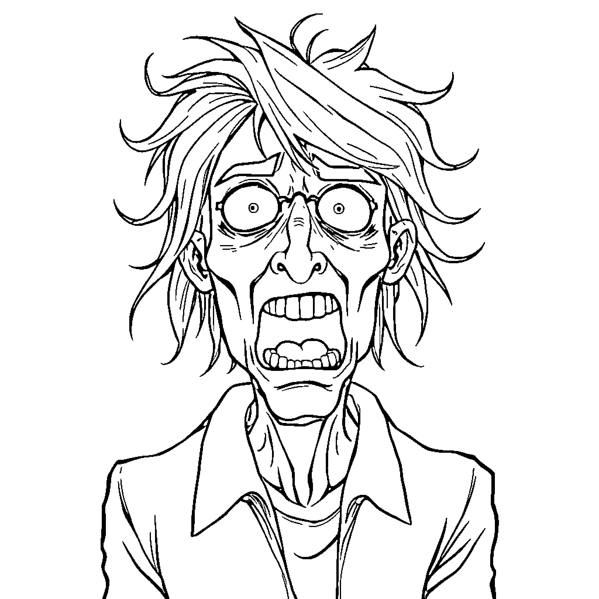 Borderline Personality Disorder: Intense Emotional Expression Coloring Page (free black-and-white line drawing printable PDF for all, from beginners to advanced learners, including children, teens, adults, and seniors)