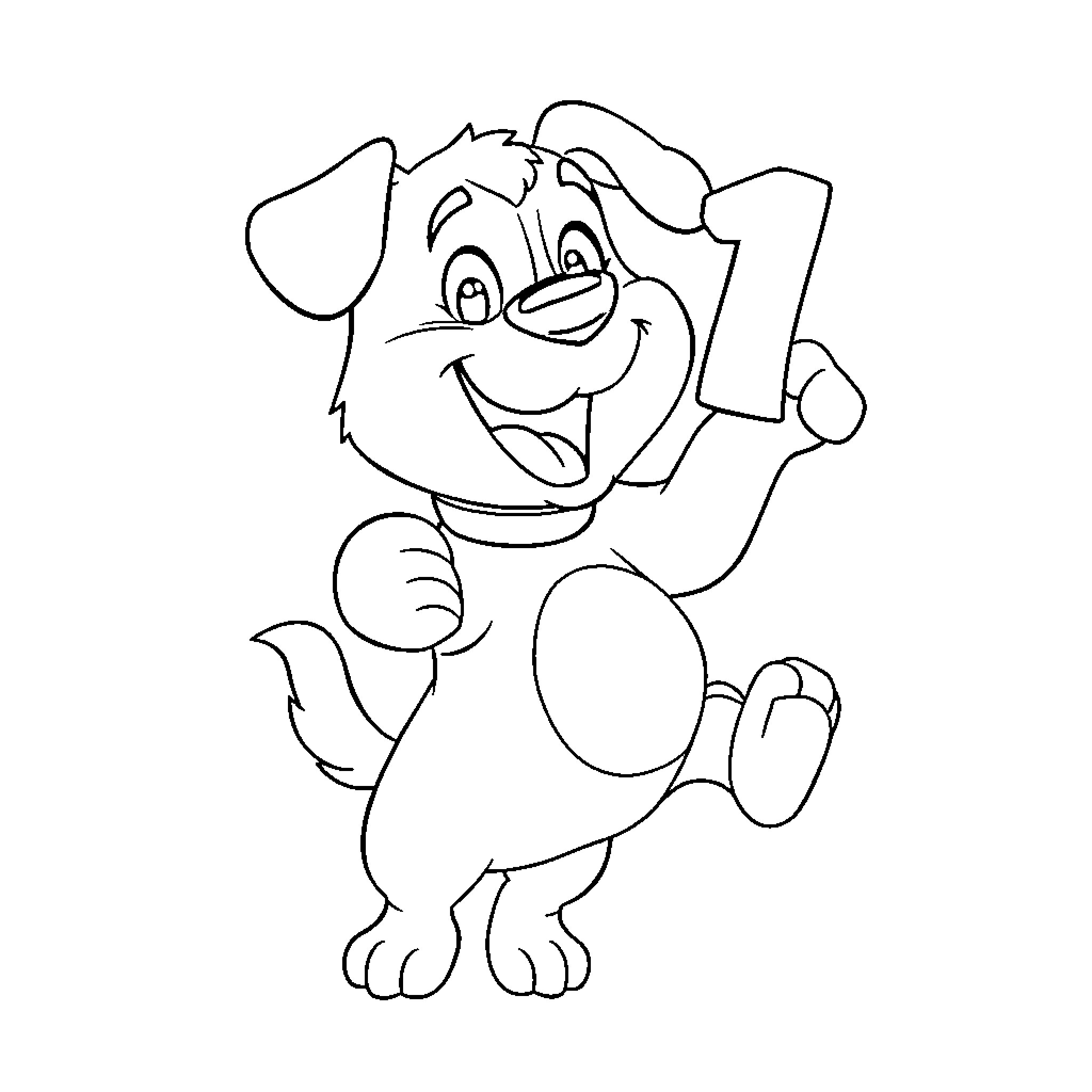 Bluey celebrating and playing joyfully Coloring Page (free black-and-white line drawing printable PDF for all, from beginners to advanced learners, including children, teens, adults, and seniors)